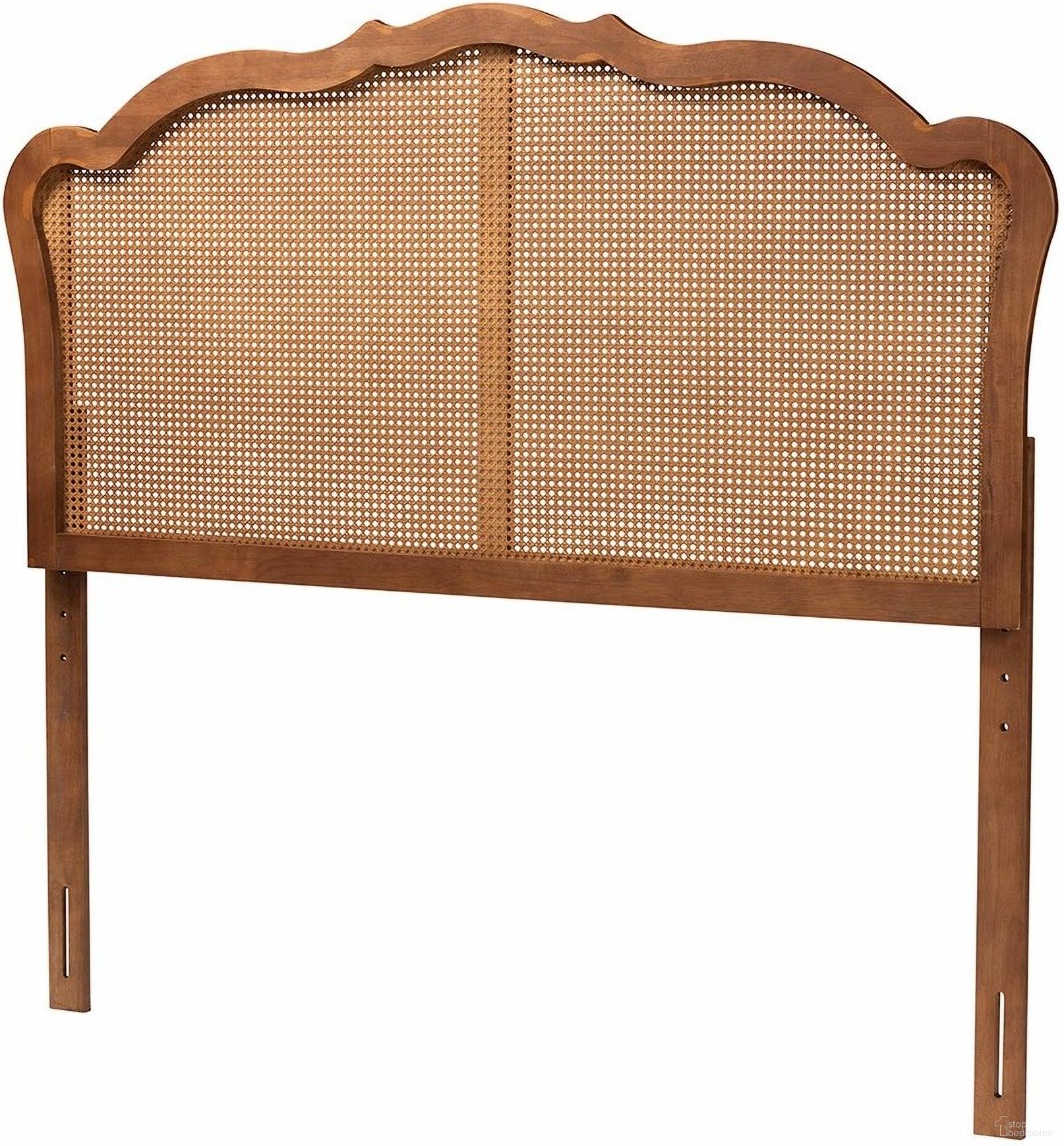 The appearance of Leandra King Size Headboard With Rattan In Ash Walnut designed by Baxton Studio in the traditional interior design. This ash walnut piece of furniture  was selected by 1StopBedrooms from Leandra Collection to add a touch of cosiness and style into your home. Sku: MG9773-1-Ash Walnut Rattan-HB-King. Bed Size: King. Material: Rubberwood.