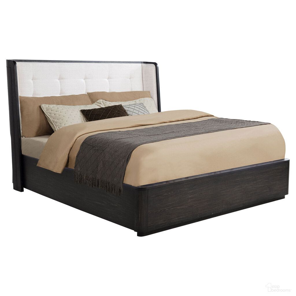 The appearance of Leandro 55-Inch California King Wingback Bed In Burnished Black designed by Coaster in the modern / contemporary interior design. This burnished black piece of furniture was selected by 1StopBedrooms from Leandro Collection to add a touch of cosiness and style into your home. Sku: 222491KWB1;222491KWB2;222491KWB3. Material: Fabric. Bed Size: California King.