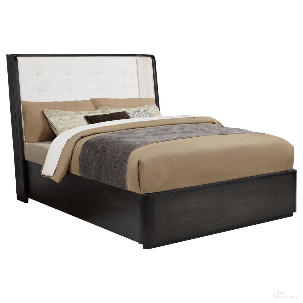 The appearance of Leandro 55-Inch Queen Wingback Bed In Burnished Black designed by Coaster in the modern / contemporary interior design. This burnished black piece of furniture was selected by 1StopBedrooms from Leandro Collection to add a touch of cosiness and style into your home. Sku: 222491QB1;222491QB2;222491QB3. Bed Size: Queen. Material: Rubberwood.