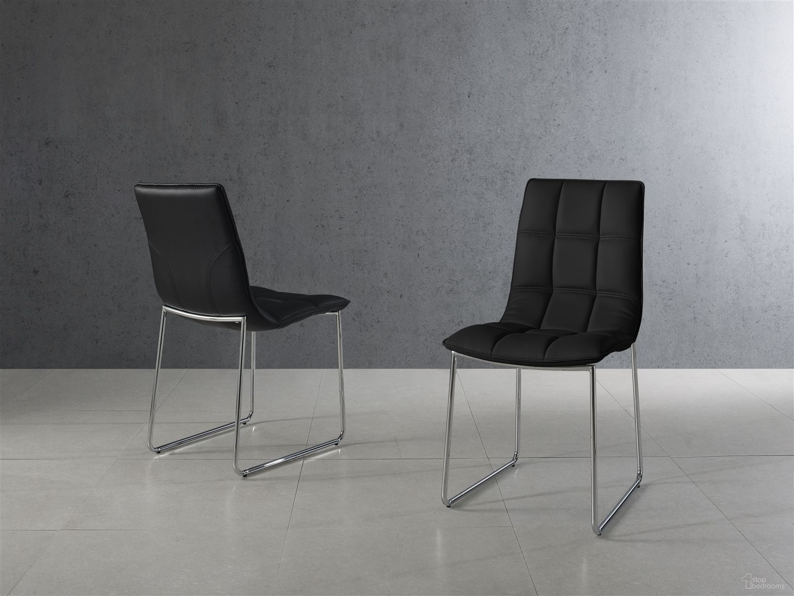 The appearance of Leandro PU Leather Dining Chair Set of 2 In Black designed by Casabianca Home in the modern / contemporary interior design. This black piece of furniture was selected by 1StopBedrooms from Leandro Collection to add a touch of cosiness and style into your home. Sku: CB-870-BL-SET2. Material: PU. Chair Type: Side Chair.