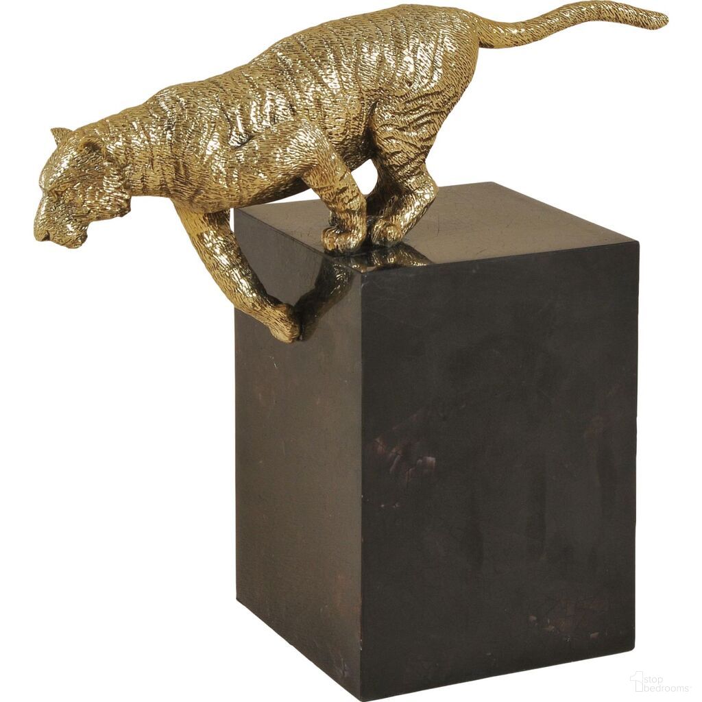The appearance of Leaping Tiger In Brass and Black designed by Maitland-Smith in the modern / contemporary interior design. This brass and black piece of furniture was selected by 1StopBedrooms from Maitland Smith Collection to add a touch of cosiness and style into your home. Sku: 8229-10. Material: Brass.