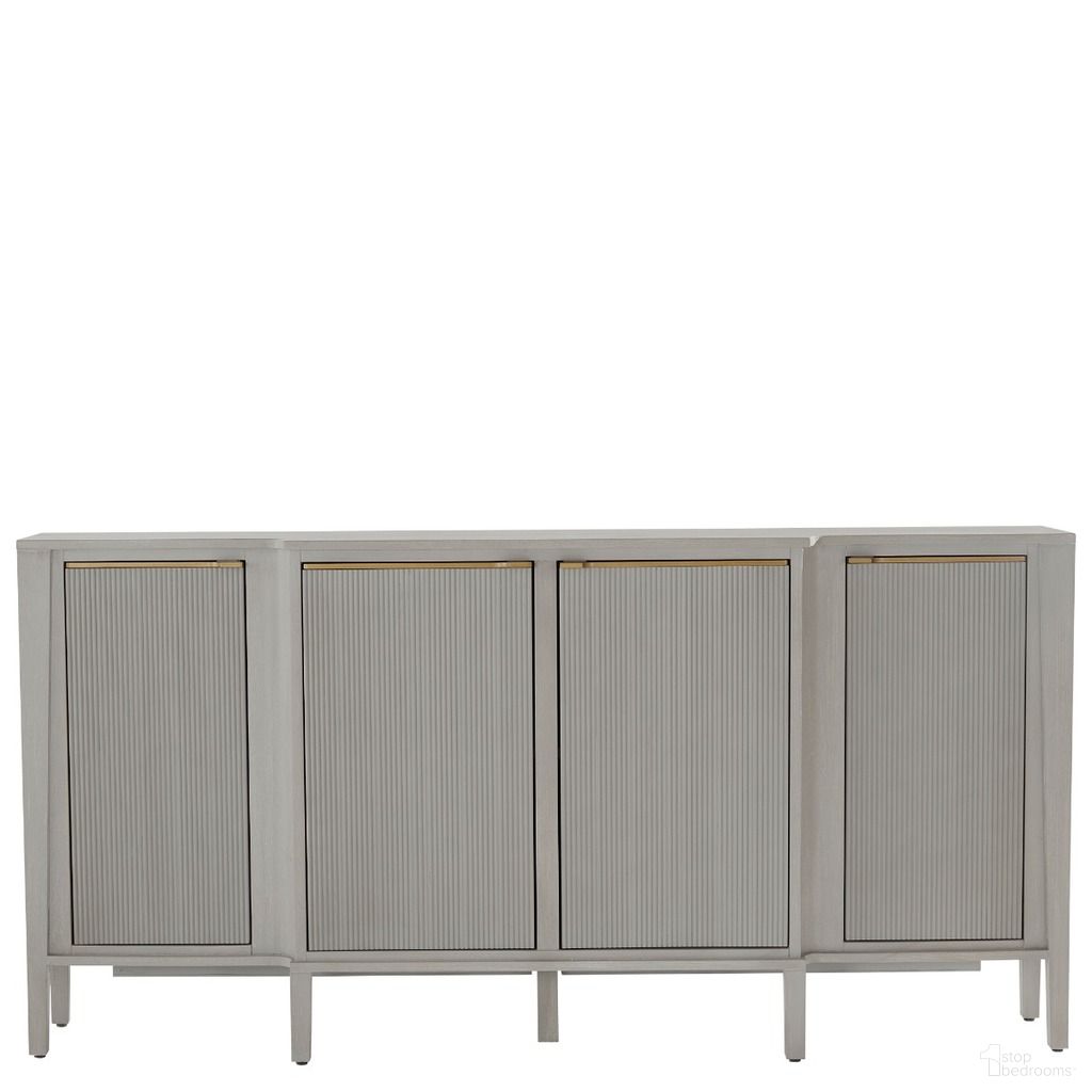 The appearance of Leary Sideboard In Light Grey Cerused and Stained Gold designed by Gabby in the transitional interior design. This light grey cerused/stained gold piece of furniture  was selected by 1StopBedrooms from Leary Collection to add a touch of cosiness and style into your home. Sku: SCH-175228. Material: Mahogany.