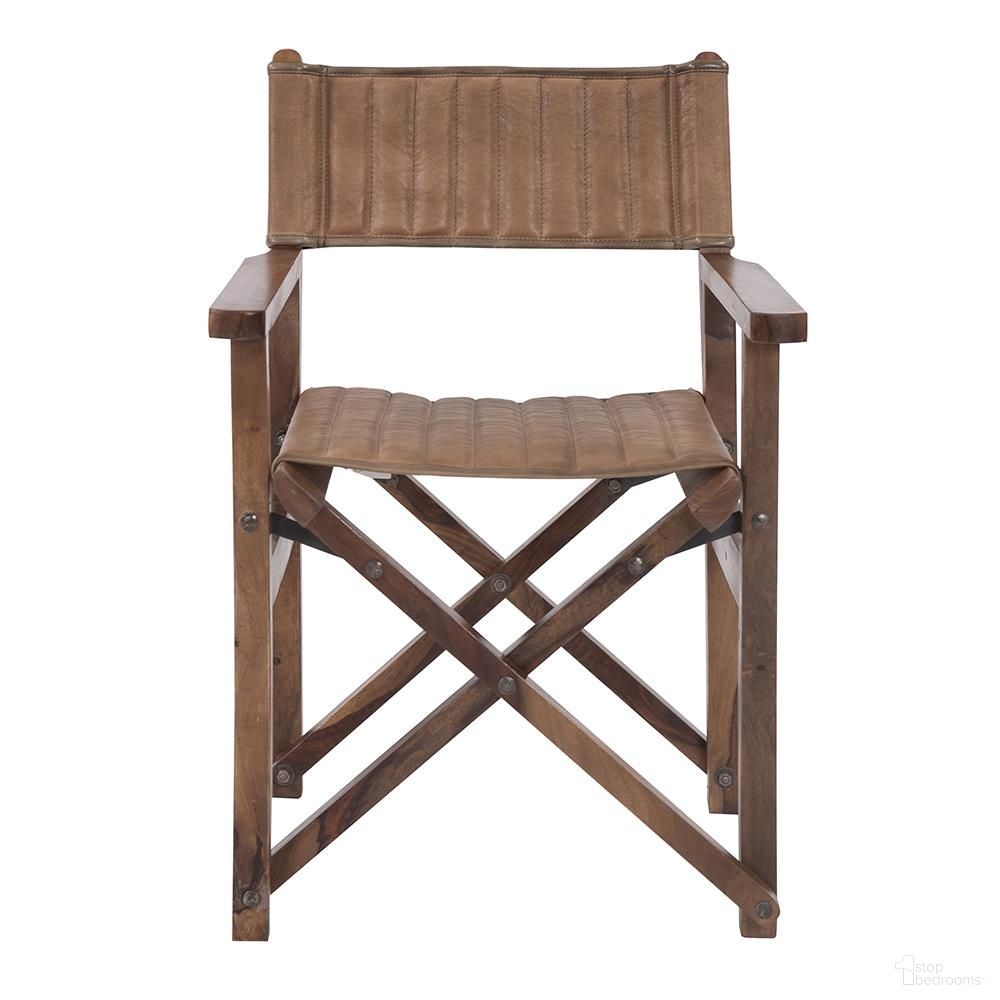 Leather Director's Chair In Camel