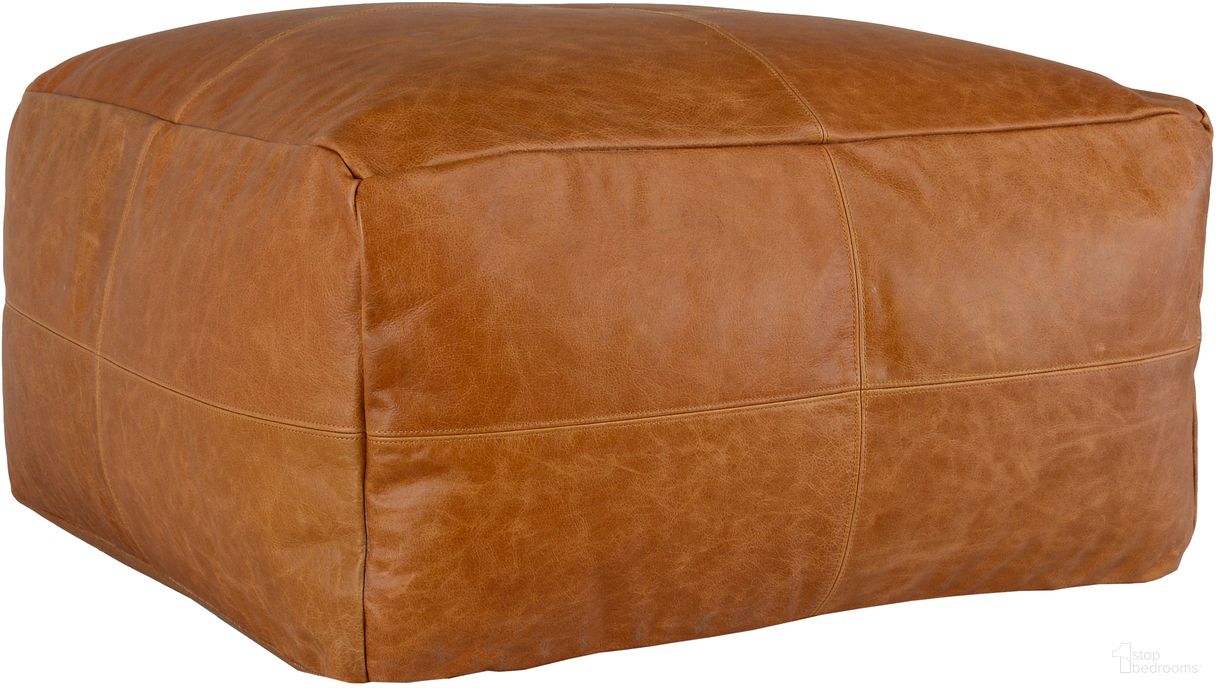 The appearance of Leather Dumont 24x24x12 Pouf In Chestnut designed by Classic Home in the transitional interior design. This chestnut piece of furniture was selected by 1StopBedrooms from Poufs Collection to add a touch of cosiness and style into your home. Sku: VP12206. Material: Genuine Leather.