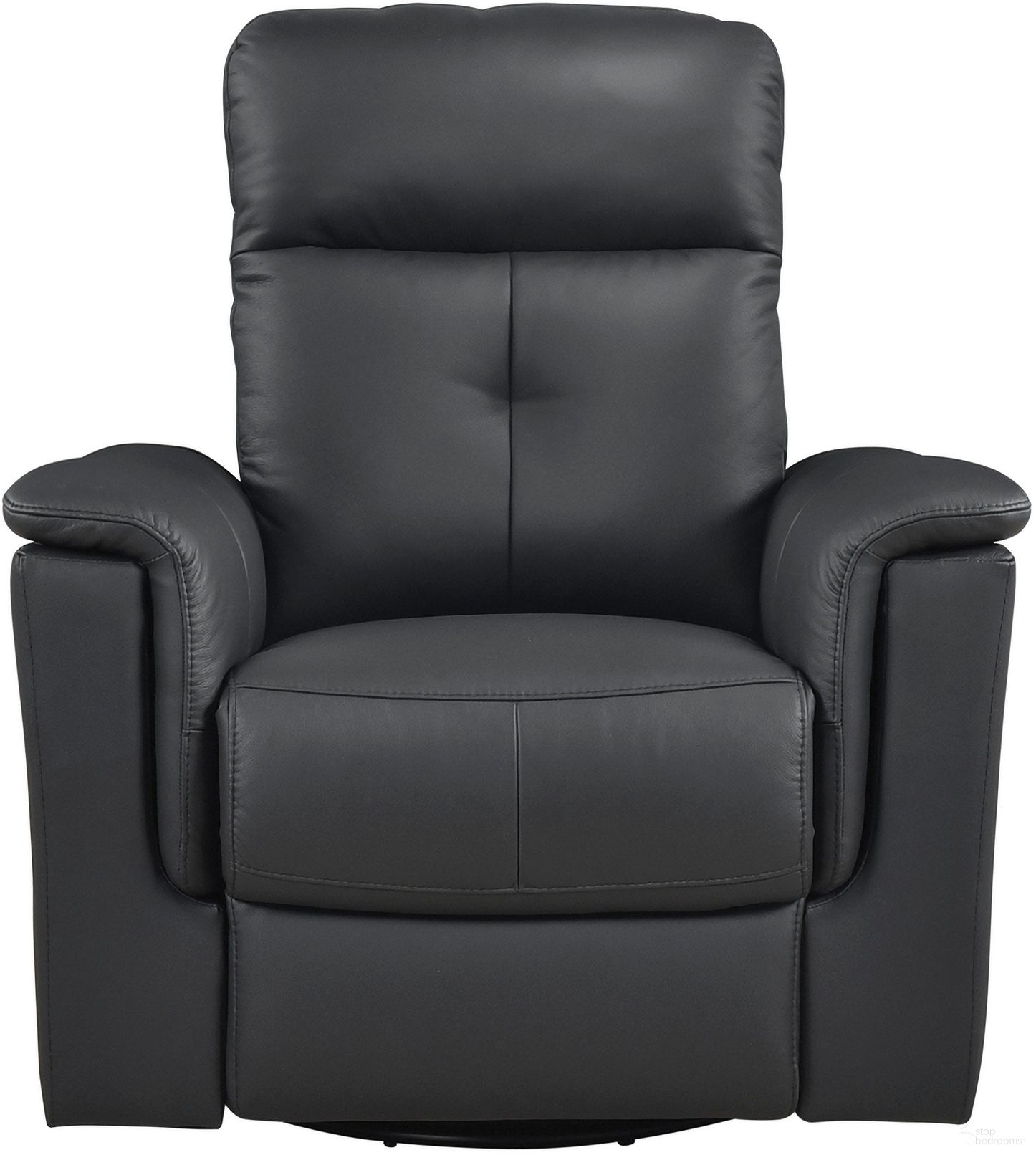 The appearance of Bristow Swivel Glider Reclining Chair In Black designed by Homelegance in the modern / contemporary interior design. This black piece of furniture  was selected by 1StopBedrooms from Bristow Collection to add a touch of cosiness and style into your home. Sku: 9620BLK-1. Material: Leather.