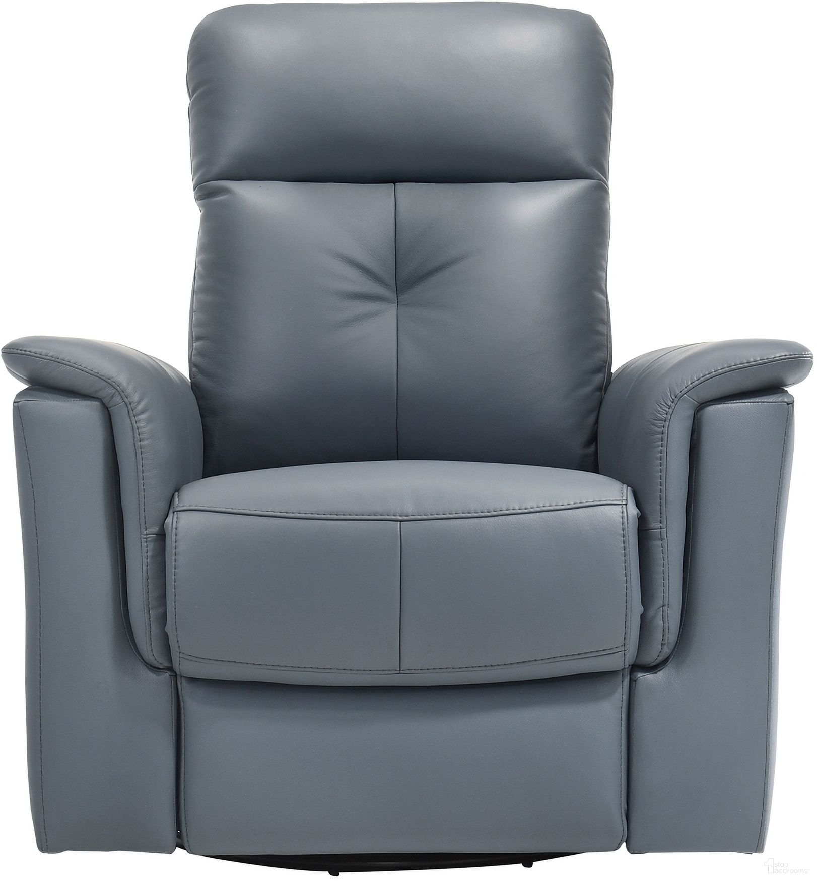 The appearance of Bristow Swivel Glider Reclining Chair In Blue and Gray designed by Homelegance in the modern / contemporary interior design. This blue and gray piece of furniture was selected by 1StopBedrooms from Bristow Collection to add a touch of cosiness and style into your home. Sku: 9620BGY-1. Material: Leather.