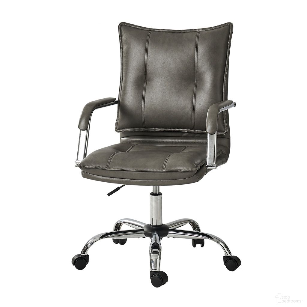 Leather Task Chair In Grey
