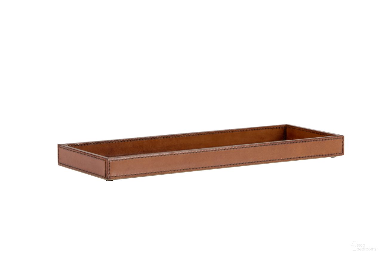 The appearance of Leather Valet Tray Large In Brown designed by Chelsea House in the interior design. This brown piece of furniture was selected by 1StopBedrooms from Chelsea House Misc Collection to add a touch of cosiness and style into your home. Sku: 385201. Material: Leather.