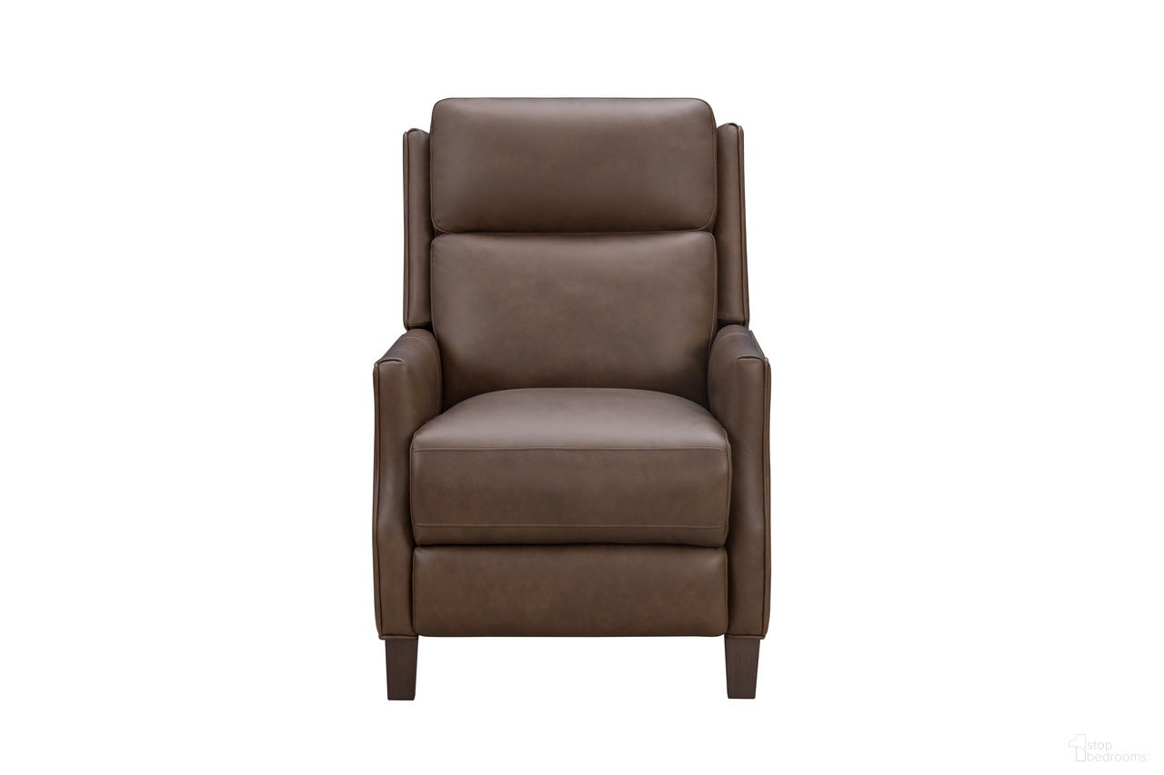 The appearance of Ledger Push Thru The Arms Recliner In Walnut designed by BarcaLounger in the traditional interior design. This walnut piece of furniture was selected by 1StopBedrooms from Ledger Collection to add a touch of cosiness and style into your home. Sku: 71650531087. Material: Leather.
