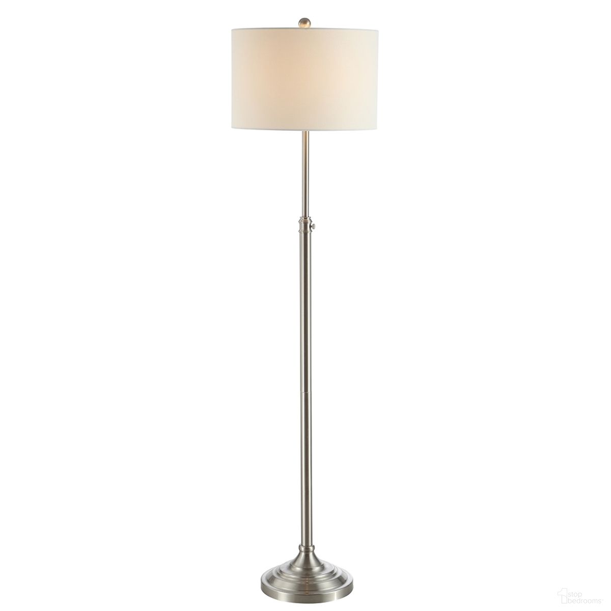 The appearance of Leeland Brush Nickel Floor Lamp designed by Safavieh in the traditional interior design. This brushed nickel piece of furniture  was selected by 1StopBedrooms from Safavieh FLL Collection to add a touch of cosiness and style into your home. Sku: FLL4052A. Material: Iron.