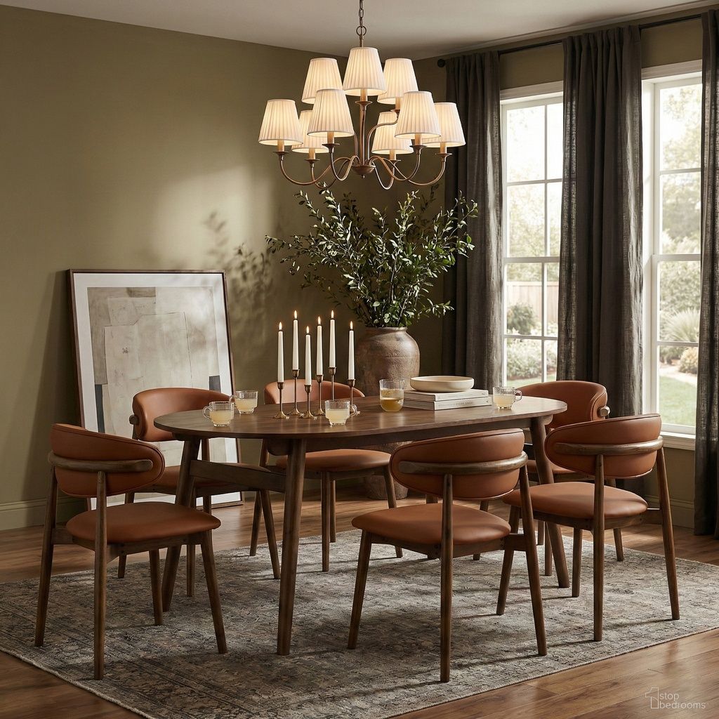 Leesa 71 Inch Dining Room Set In Brown