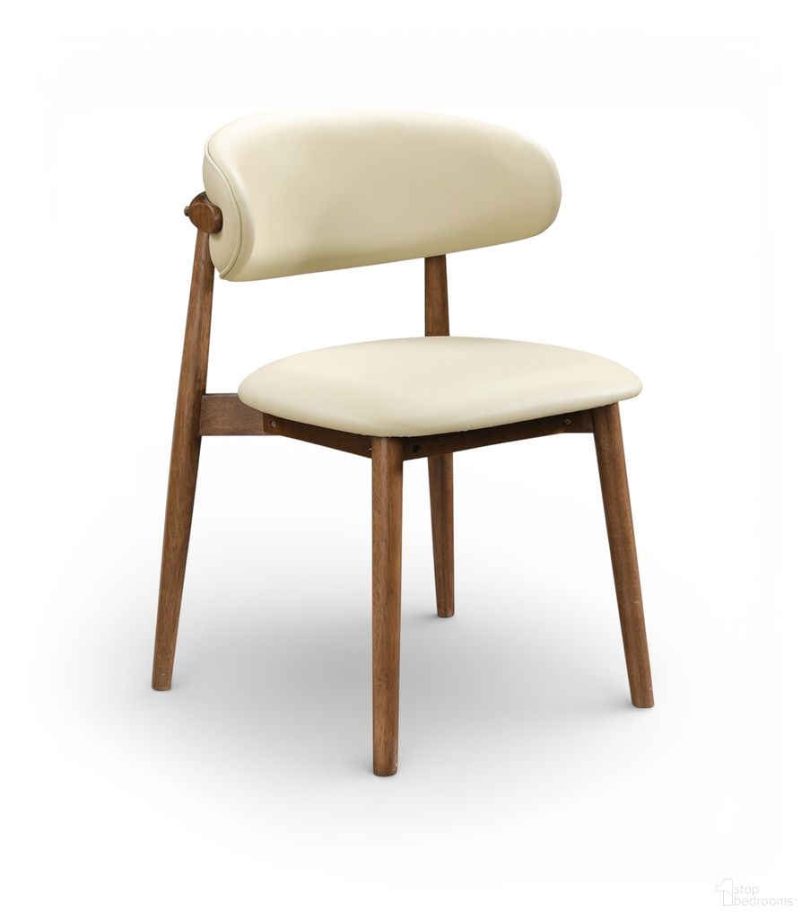 The appearance of Leesa Vegan Leather Upholstered Dining Chair Set of 2 In Cream designed by Meridian in the transitional interior design. This cream piece of furniture  was selected by 1StopBedrooms from Leesa Collection to add a touch of cosiness and style into your home. Sku: 88034Cream-C. Material: Foam. Chair Type: Side Chair.