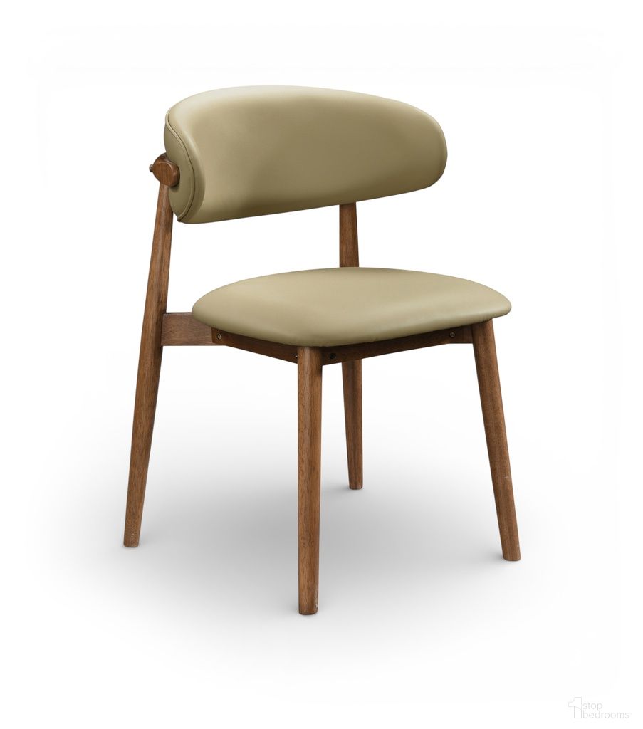 The appearance of Leesa Vegan Leather Upholstered Dining Chair Set of 2 In Khaki designed by Meridian in the transitional interior design. This khaki piece of furniture  was selected by 1StopBedrooms from Leesa Collection to add a touch of cosiness and style into your home. Sku: 88034Khaki-C. Material: Foam. Chair Type: Side Chair.