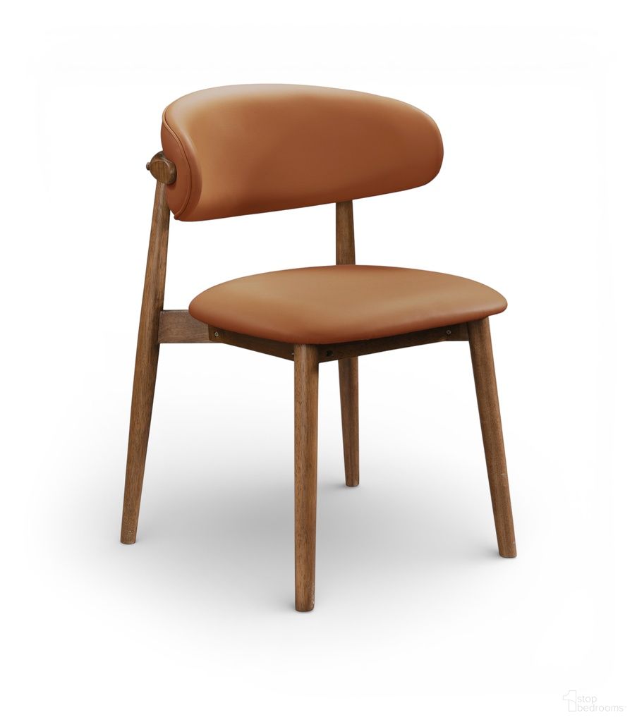 The appearance of Leesa Vegan Leather Upholstered Dining Chair Set of 2 In Tan designed by Meridian in the transitional interior design. This tan piece of furniture was selected by 1StopBedrooms from Leesa Collection to add a touch of cosiness and style into your home. Sku: 88034Cognac-C. Material: Foam. Chair Type: Side Chair.