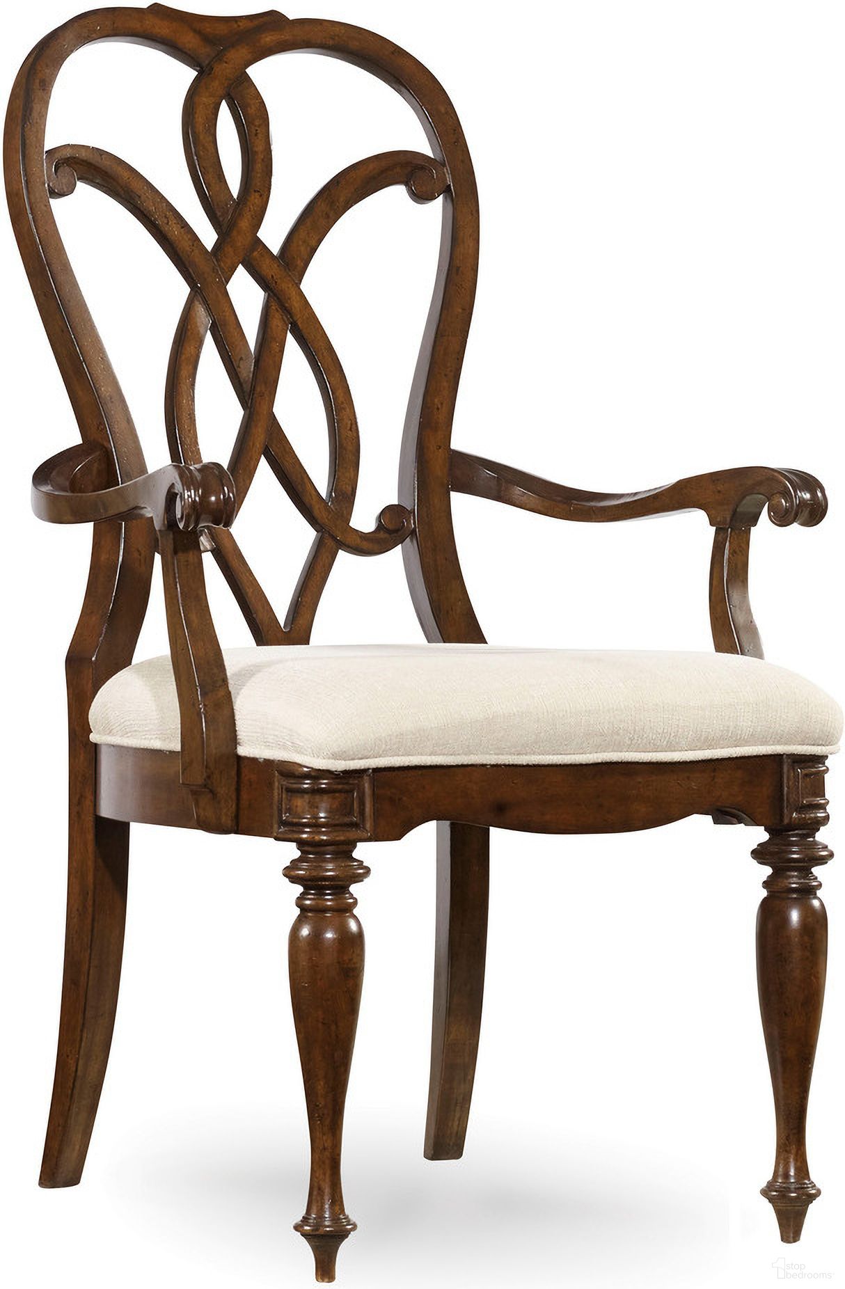 The appearance of Leesburg Beige and Mahogany Splatback Arm Chair Set of 2 designed by Hooker in the traditional interior design. This beige piece of furniture  was selected by 1StopBedrooms from Leesburg Collection to add a touch of cosiness and style into your home. Sku: 5381-75300. Material: Fabric. Chair Type: Arm Chair.