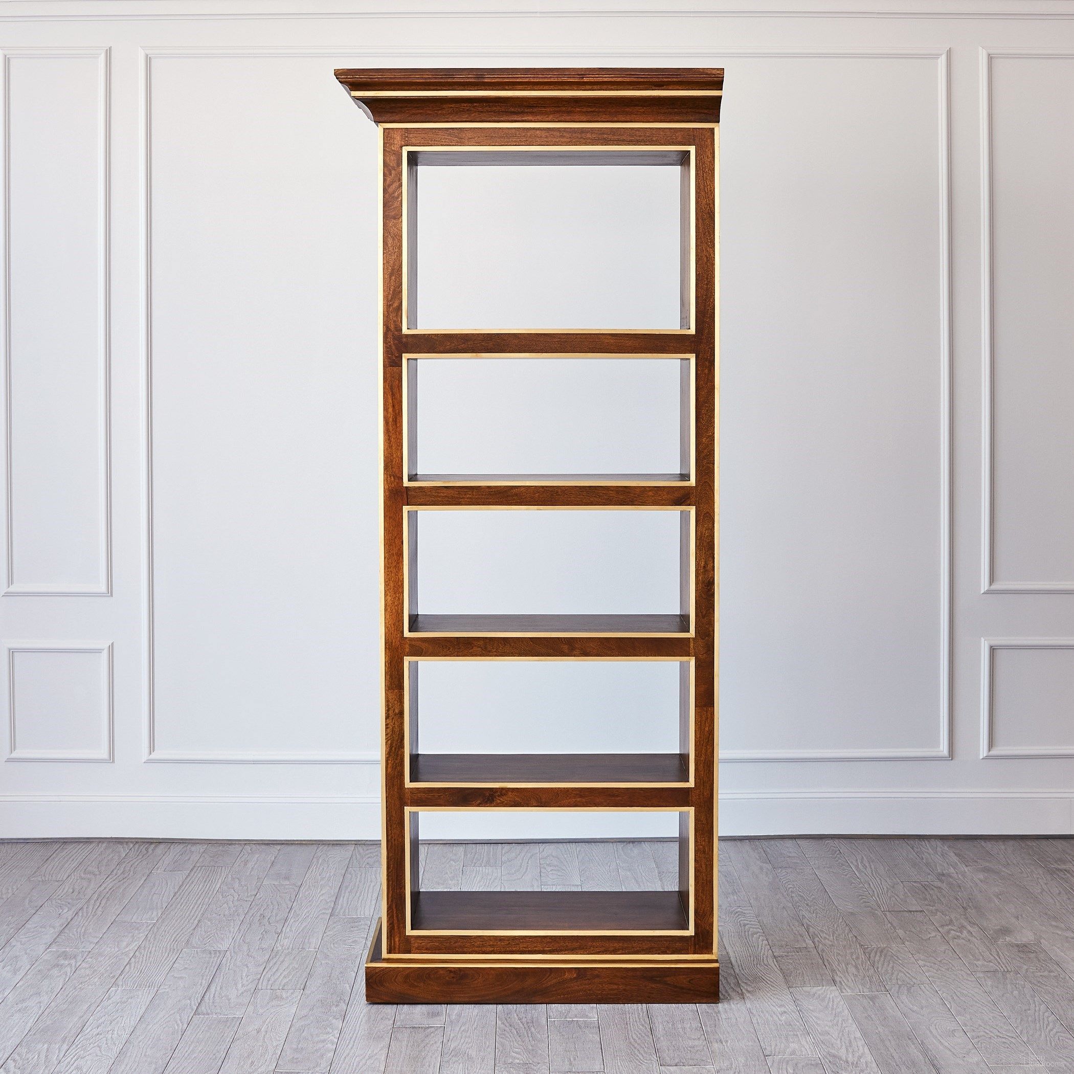 The appearance of Left Library Bookcase In Brown designed by Global Views in the modern / contemporary interior design. This brown piece of furniture was selected by 1StopBedrooms from Left Collection to add a touch of cosiness and style into your home. Sku: 993725. Material: Wood.
