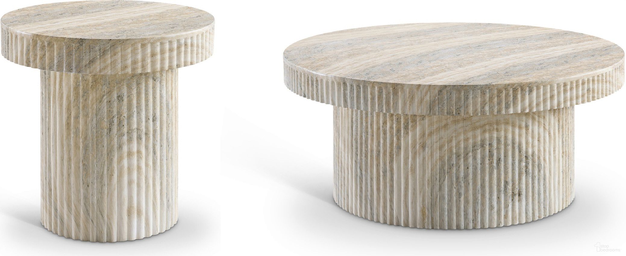 The appearance of Legatto Concrete Occasional Table Set In Travertine designed by Meridian in the modern / contemporary interior design. This travertine piece of furniture was selected by 1StopBedrooms from Legatto Collection to add a touch of cosiness and style into your home. Sku: 99061Travertine-CT;99061Travertine-ET. Material: Concrete.