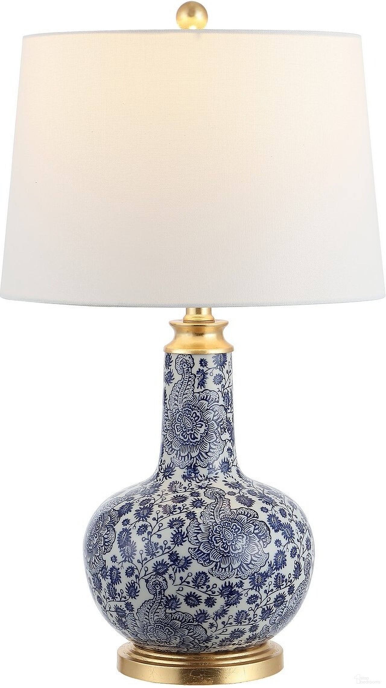 The appearance of Leia Ceramic Table Lamp in Blue designed by Safavieh in the modern / contemporary interior design. This blue piece of furniture was selected by 1StopBedrooms from Leia Collection to add a touch of cosiness and style into your home. Sku: TBL4297B. Material: Ceramic.