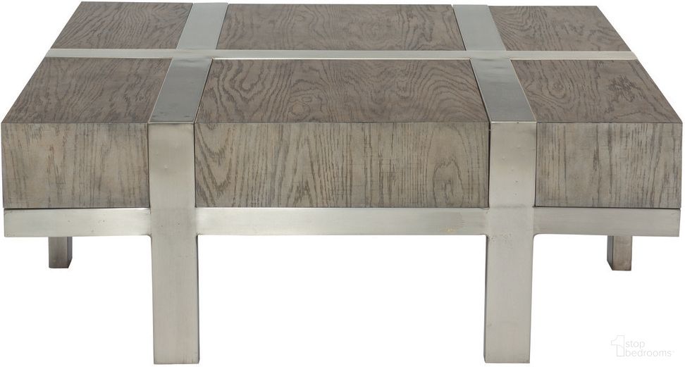 The appearance of Leigh Cocktail Table designed by Bernhardt in the modern / contemporary interior design. This rustic gray/tarnished nickel piece of furniture was selected by 1StopBedrooms from Leigh Collection to add a touch of cosiness and style into your home. Sku: 369023. Material: Steel.