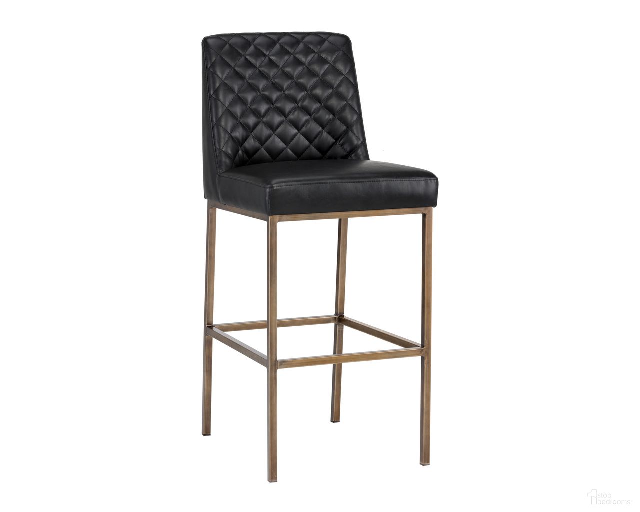 Leighland Barstool In Coal Black