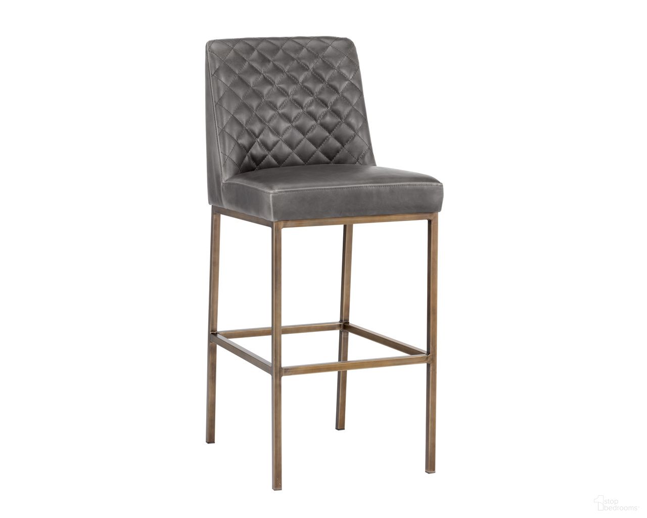 Leighland Barstool In Overcast Grey