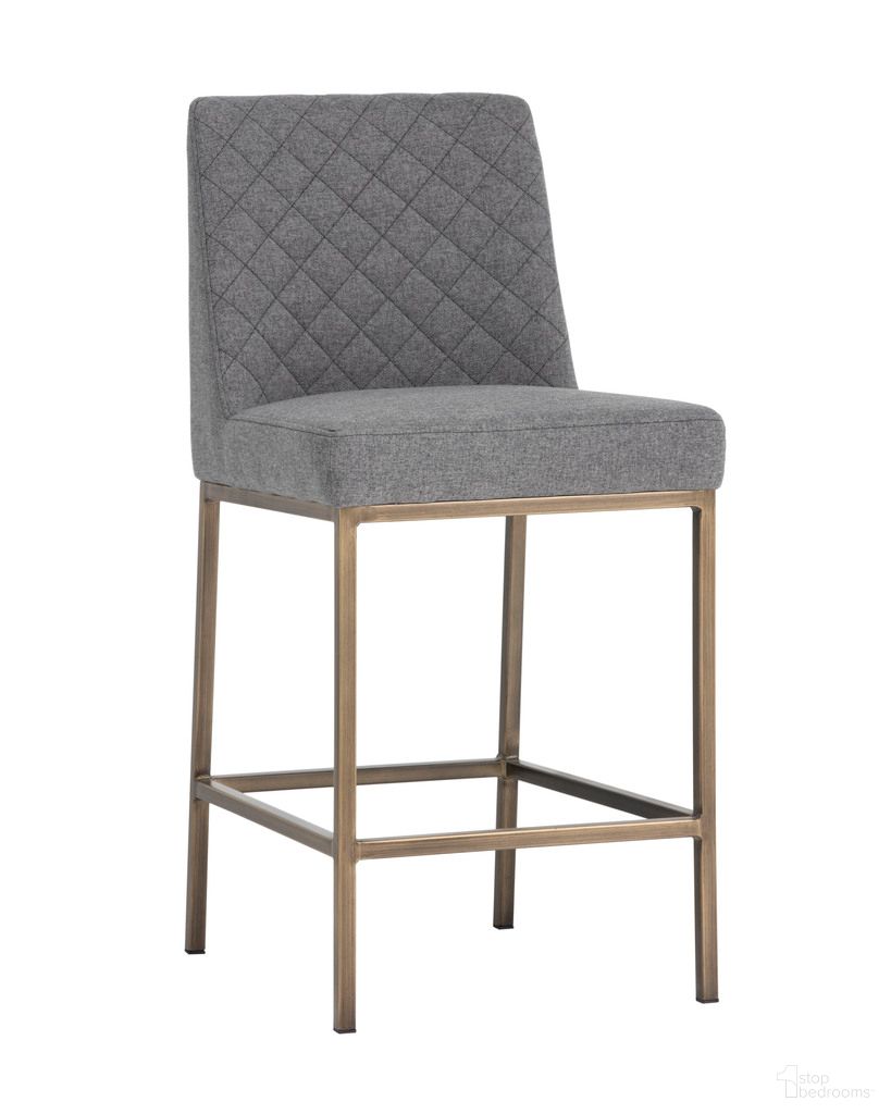 Leighland Counter Stool In Dark Grey
