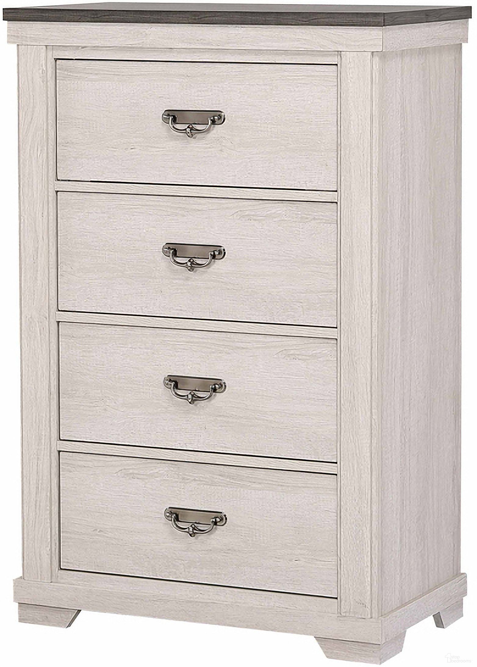 The appearance of Leighton Chest In Vintage Linen designed by Crown Mark in the transitional interior design. This vintage linen piece of furniture was selected by 1StopBedrooms from Leighton Collection to add a touch of cosiness and style into your home. Sku: B8180-4. Material: MDF.