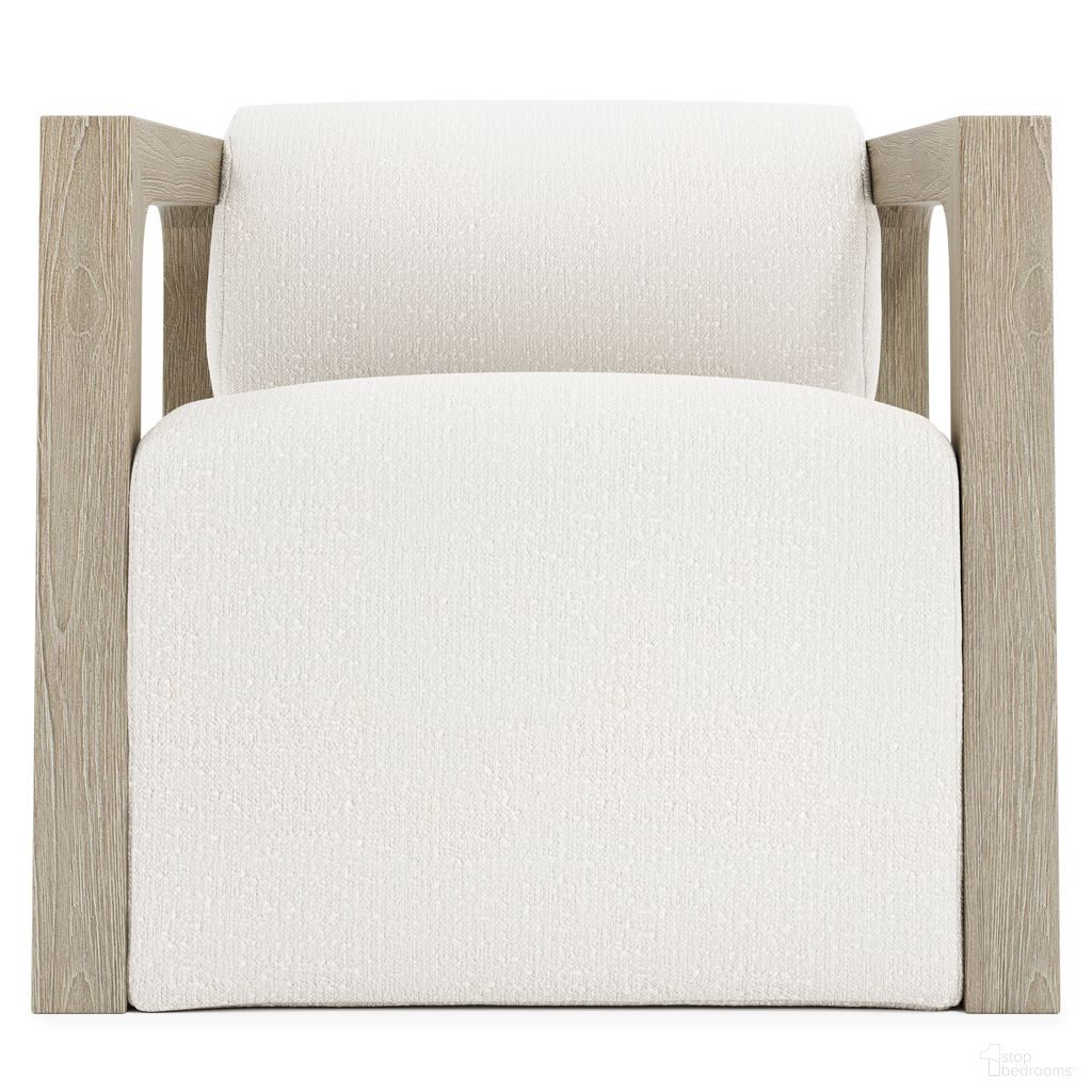 The appearance of Leilani Outdoor Swivel Chair In Cream Boucle and Brown designed by Bernhardt in the modern / contemporary interior design. This cream boucle/brown piece of furniture  was selected by 1StopBedrooms from Leilani Collection to add a touch of cosiness and style into your home. Sku: O4317SA. Material: Wood.
