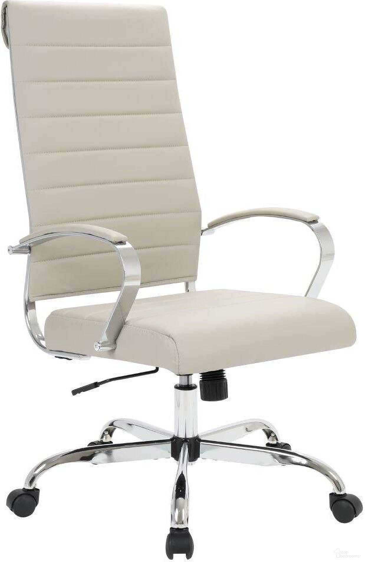 The appearance of Leisuremod Benmar High-Back Leather Office Chair BOT19TL designed by LeisureMod in the modern / contemporary interior design. This tan piece of furniture was selected by 1StopBedrooms from Benmar Collection to add a touch of cosiness and style into your home. Sku: BOT19TL. Material: Leather.