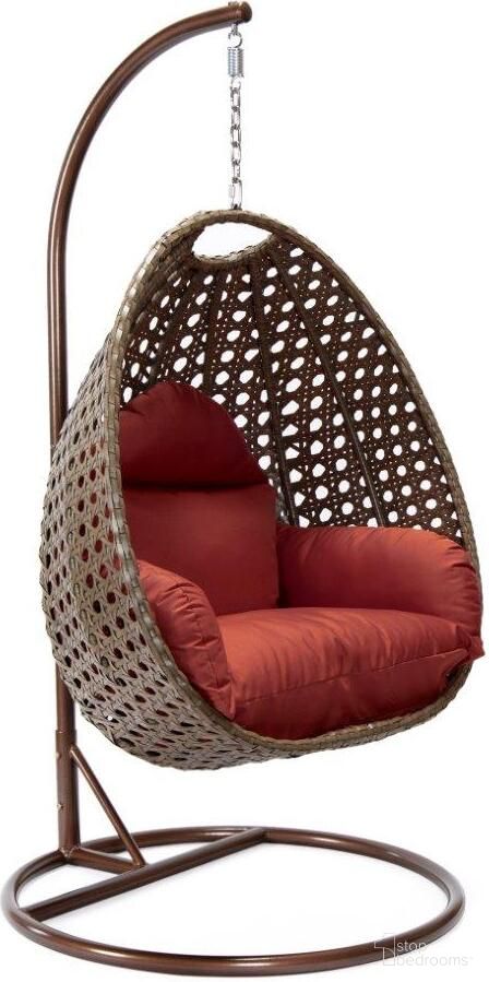 The appearance of Wicker Hanging Egg Swing Chair In Cherry/Brown designed by LeisureMod in the modern / contemporary interior design. This cherry piece of furniture was selected by 1StopBedrooms from to add a touch of cosiness and style into your home. Sku: ESCBG-40CHR. Material: Wicker.