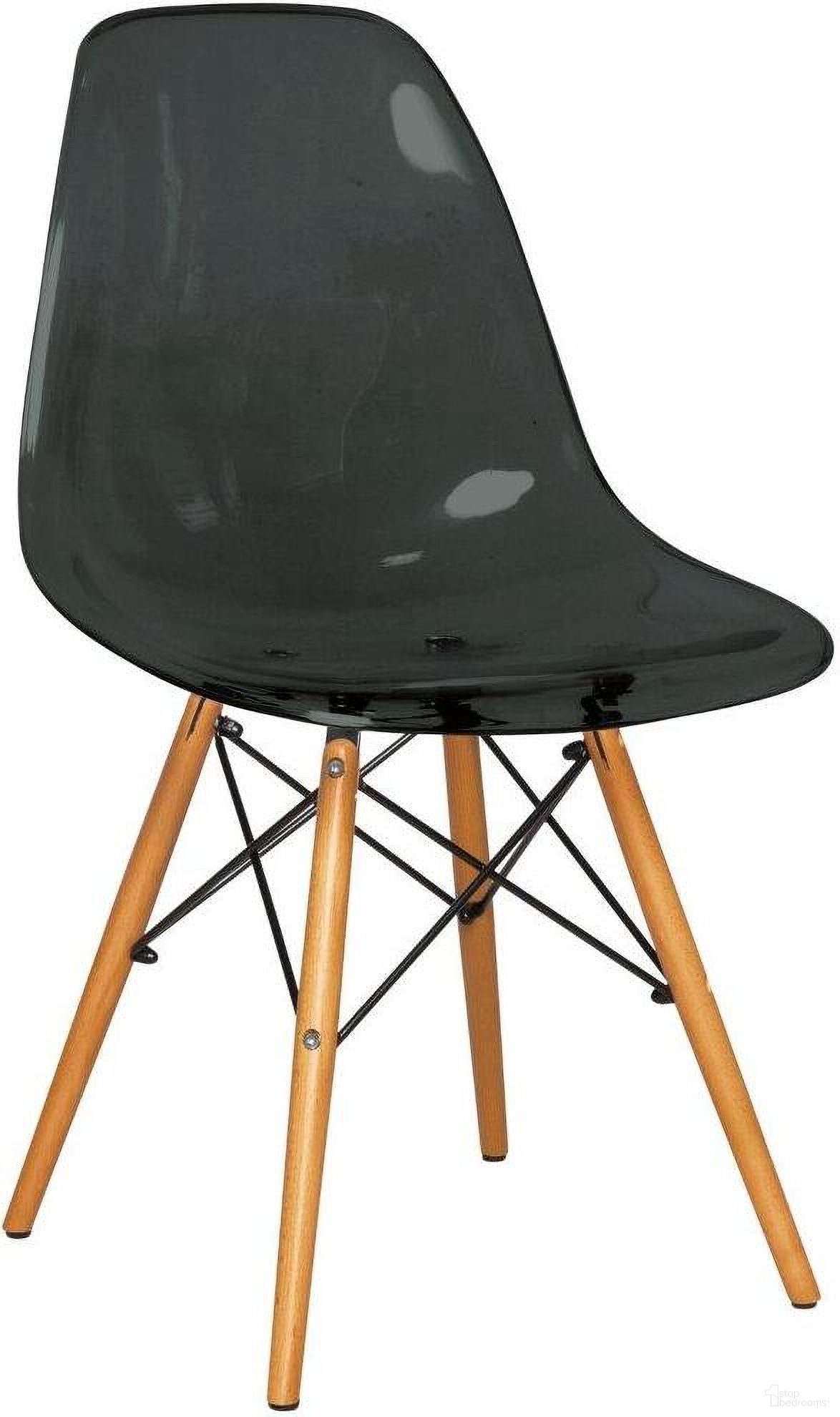 The appearance of LeisureMod Dover Transparent Black Molded Side Chair designed by LeisureMod in the modern / contemporary interior design. This transparent black piece of furniture was selected by 1StopBedrooms from Dover Collection to add a touch of cosiness and style into your home. Sku: EP19TBL. Material: Plastic. Chair Type: Side Chair.