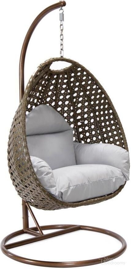 The appearance of LeisureMod Light Grey Wicker Hanging Egg Swing Chair ESCBG-40LGR designed by LeisureMod in the modern / contemporary interior design. This light grey piece of furniture was selected by 1StopBedrooms from to add a touch of cosiness and style into your home. Sku: ESCBG-40LGR. Material: Wicker.