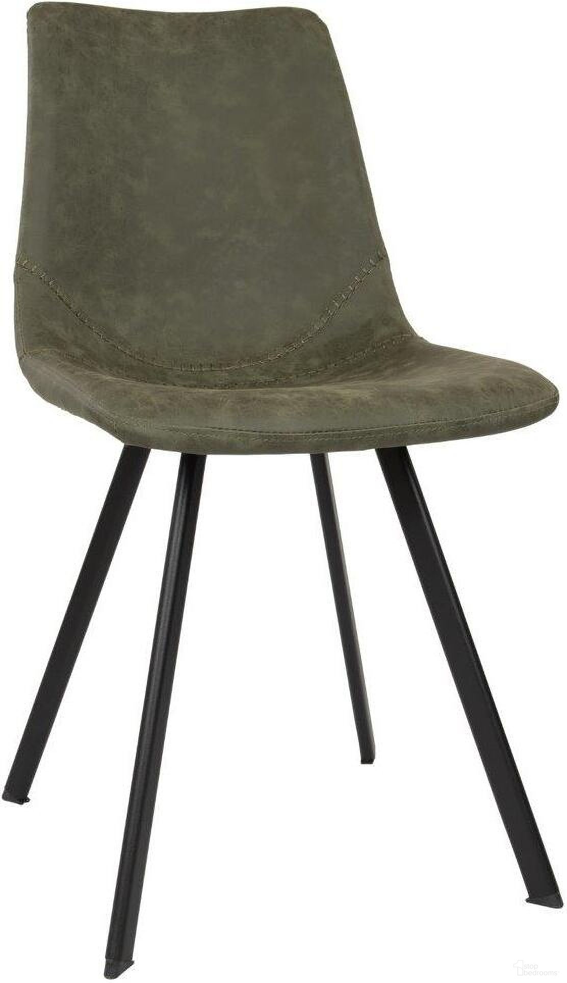 The appearance of Markley Modern Leather Dining Chair With Metal Legs In Olive Green designed by LeisureMod in the modern / contemporary interior design. This olive green piece of furniture was selected by 1StopBedrooms from Markley Collection to add a touch of cosiness and style into your home. Sku: MC18G. Material: Metal. Chair Type: Side Chair.