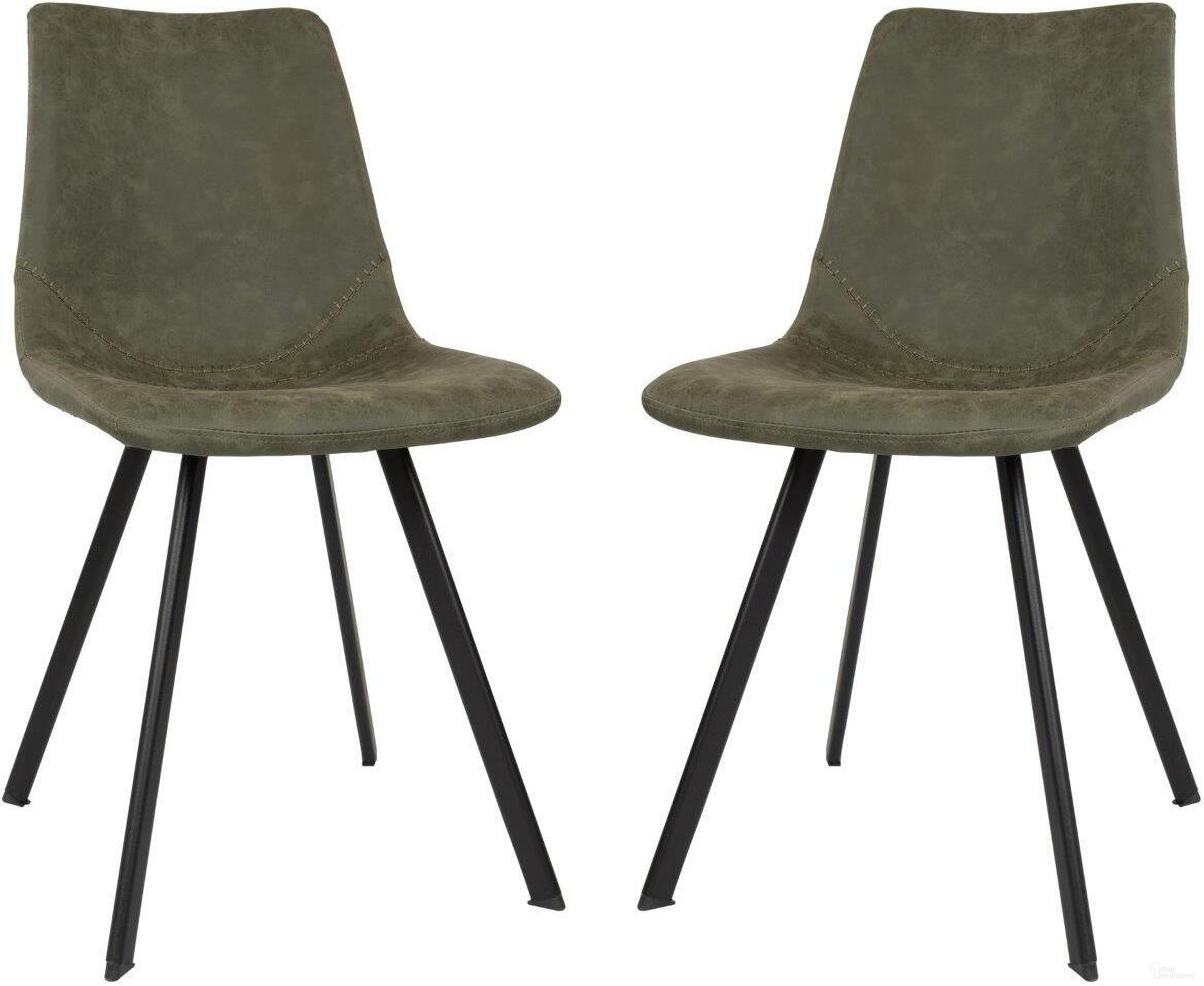 The appearance of Markley Modern Leather Dining Chair With Metal Legs Set Of 2 In Olive Green designed by LeisureMod in the modern / contemporary interior design. This olive green piece of furniture was selected by 1StopBedrooms from Markley Collection to add a touch of cosiness and style into your home. Sku: MC18G2. Material: Metal. Chair Type: Side Chair.