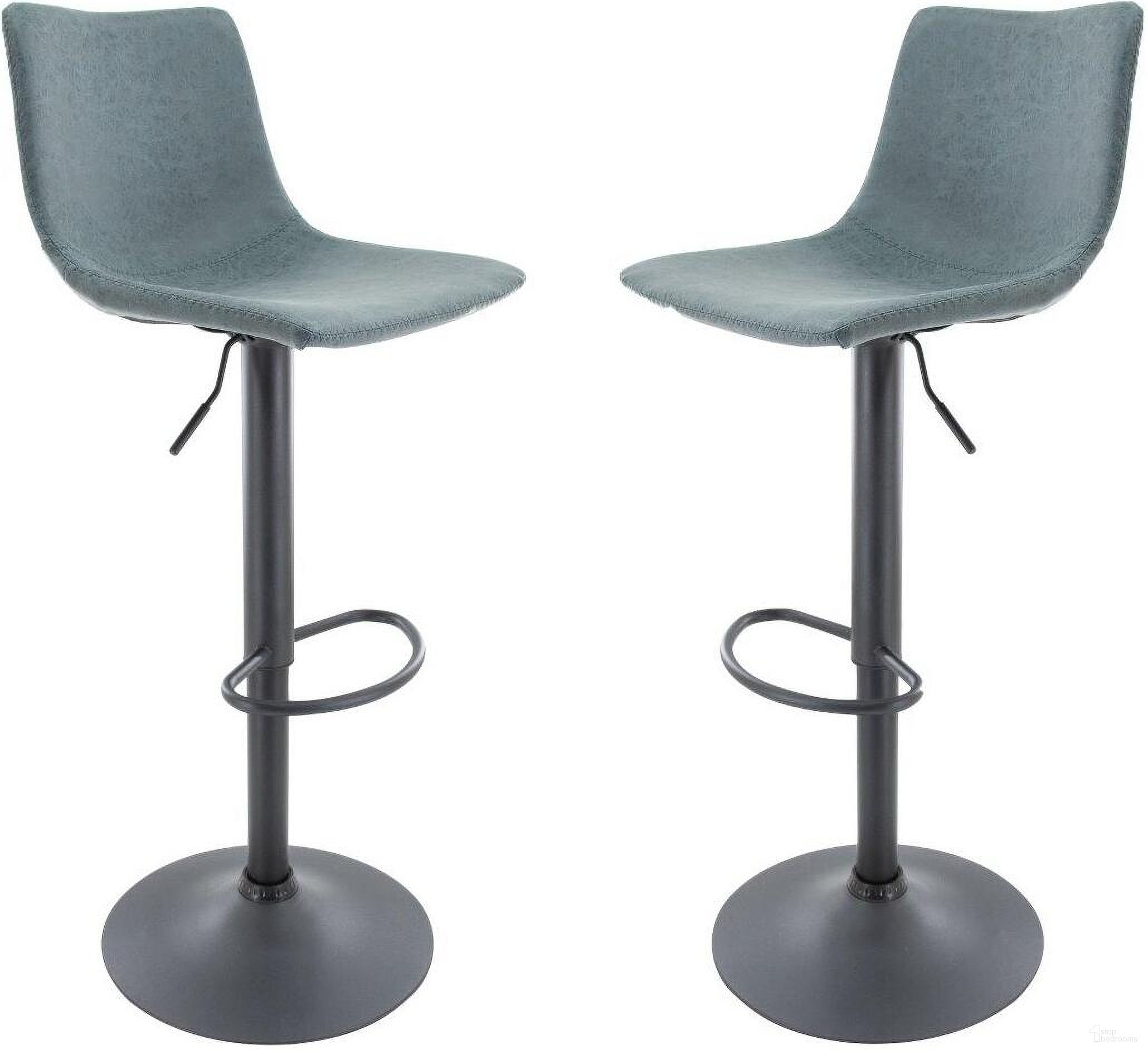 The appearance of Leisuremod Tilbury Modern Peacock Adjustable Bar Stool Set Of 2 With Footrest And 360-Degree Swivel designed by LeisureMod in the modern / contemporary interior design. This peacock piece of furniture  was selected by 1StopBedrooms from Tilbury Collection to add a touch of cosiness and style into your home. Sku: TS29BU2. Material: Iron.