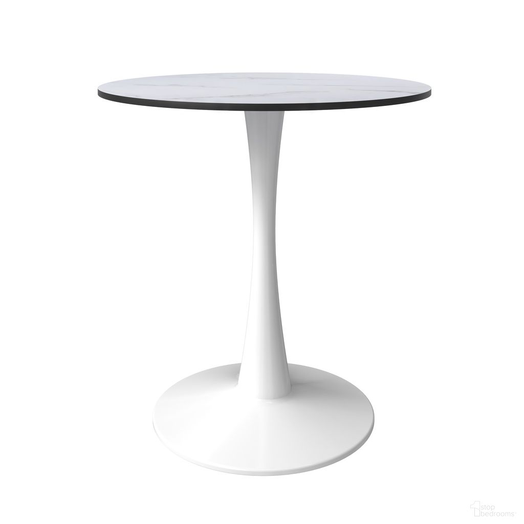 The appearance of Leisyremod Bristol 27 Inch Round Dining Table In White designed by LeisureMod in the modern / contemporary interior design. This white piece of furniture  was selected by 1StopBedrooms from Leisyremod Collection to add a touch of cosiness and style into your home. Sku: BTW-27W. Table Base Style: Pedestal. Table Top Shape: Round. Material: MDF. Size: 27".