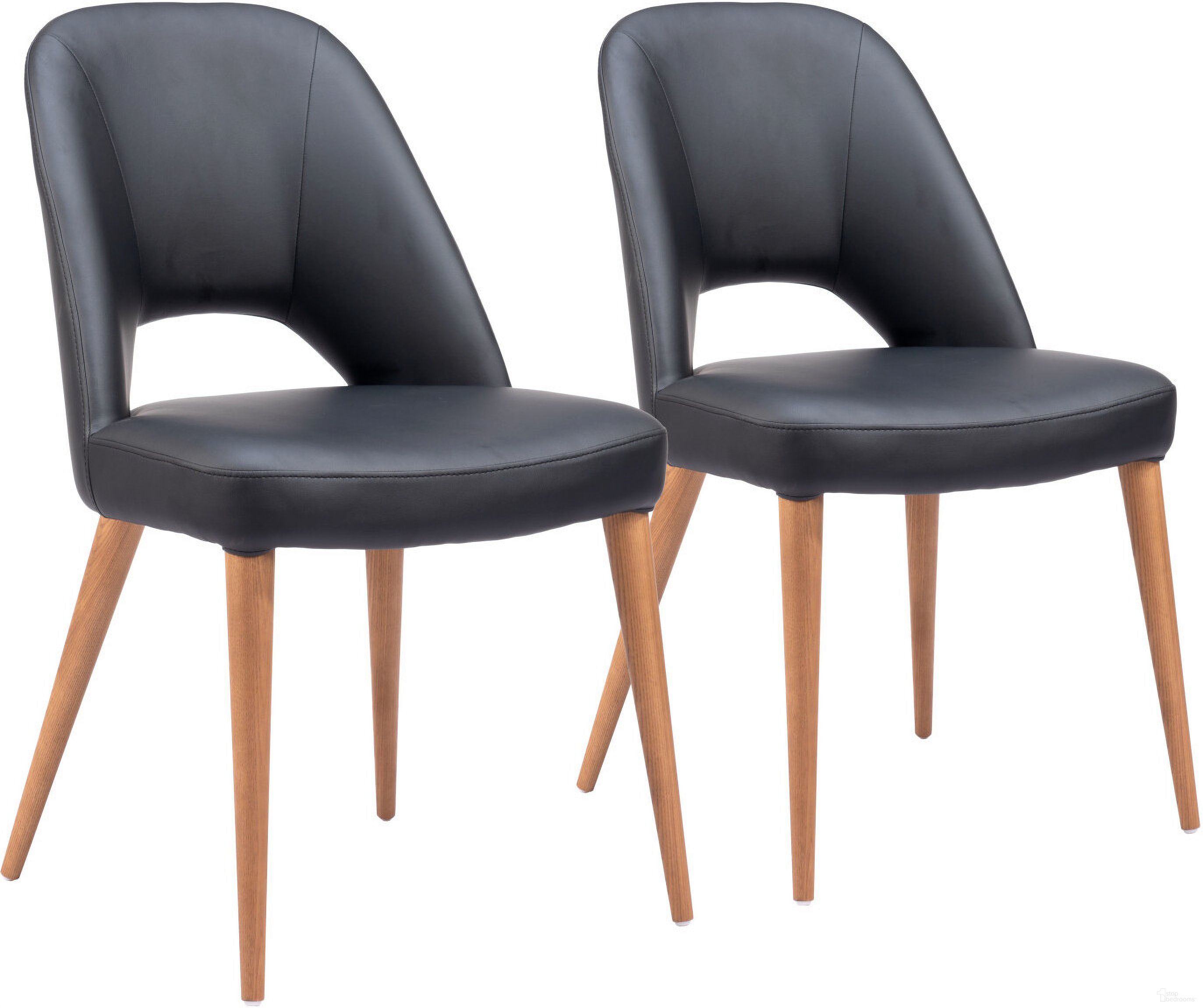 The appearance of Leith Dining Chair Set of 2 In Black designed by Zuo Modern in the modern / contemporary interior design. This black piece of furniture was selected by 1StopBedrooms from Leith Collection to add a touch of cosiness and style into your home. Sku: 110123. Material: Steel. Chair Type: Side Chair.