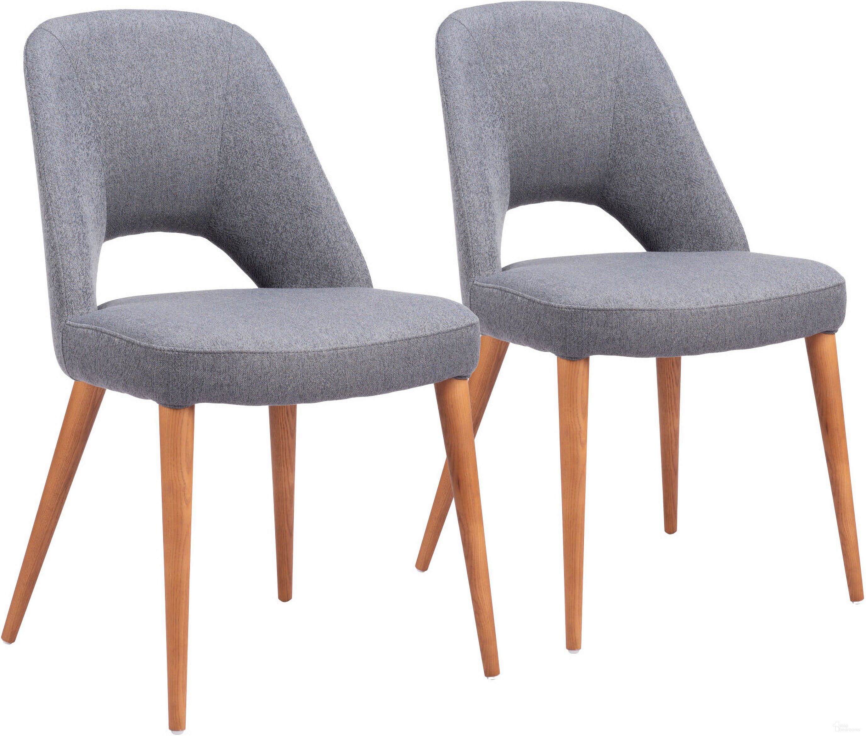 Leith Dining Chair Set of 2 In Gray