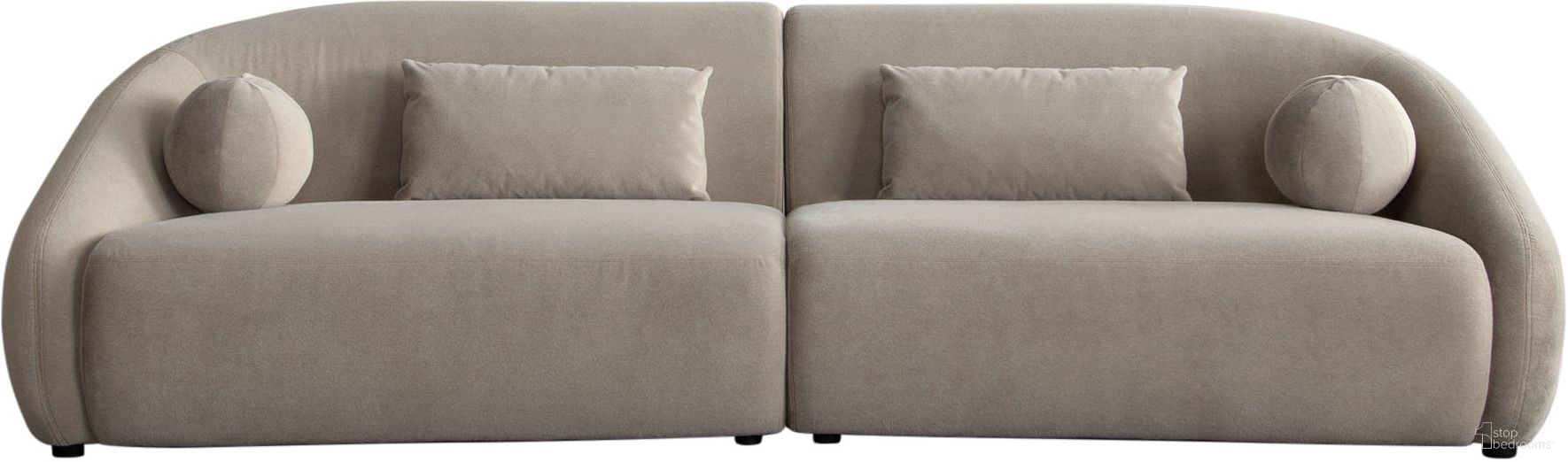 The appearance of Lena 2PC Sofa In Fawn Faux Alpaca Fabric designed by Diamond Sofa in the modern / contemporary interior design. This fawn piece of furniture was selected by 1StopBedrooms from Lena Collection to add a touch of cosiness and style into your home. Sku: LENALCFA;LENARCFA. Material: Fabric.