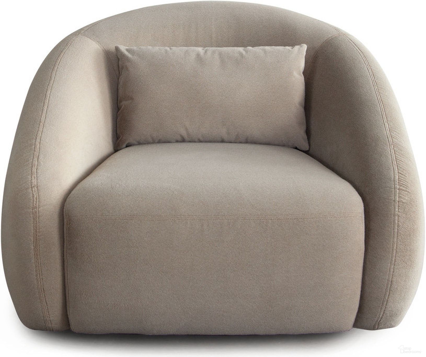 The appearance of Lena Swivel Accent Chair In Fawn Faux Alpaca Fabric designed by Diamond Sofa in the modern / contemporary interior design. This fawn piece of furniture  was selected by 1StopBedrooms from Lena Collection to add a touch of cosiness and style into your home. Sku: LENACHFA. Material: Fabric.