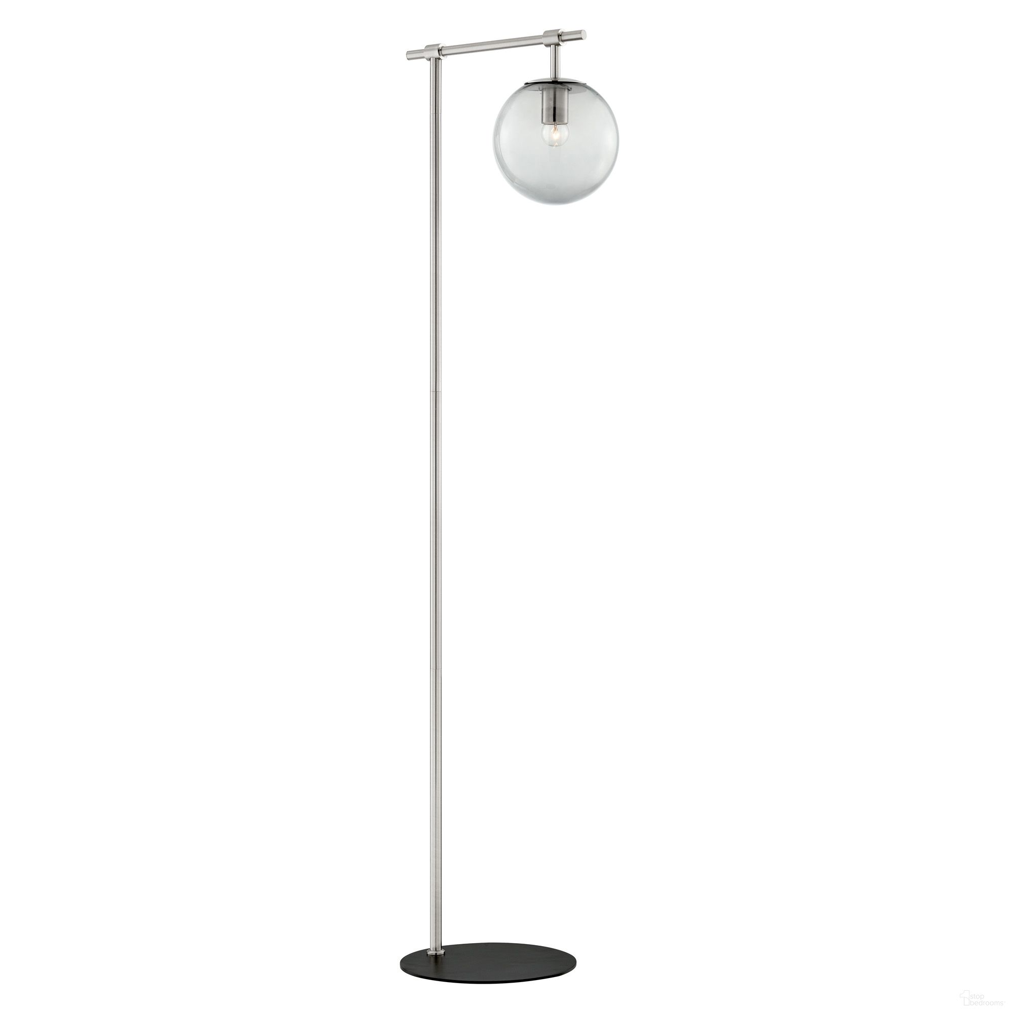 Lencho Floor Lamp In Brushed Nickel