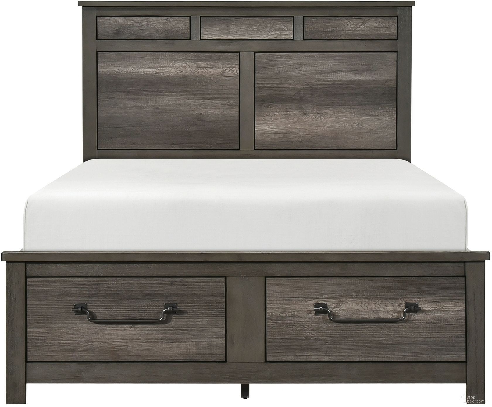 The appearance of Lenior Eastern King Platform Bed with Footboard Storage In Gray designed by Homelegance in the industrial interior design. This gray piece of furniture  was selected by 1StopBedrooms from Lenior Collection to add a touch of cosiness and style into your home. Sku: 1342K-1;1342-DW;1342K-3EK. Bed Type: Storage Bed. Material: Wood. Bed Size: King.