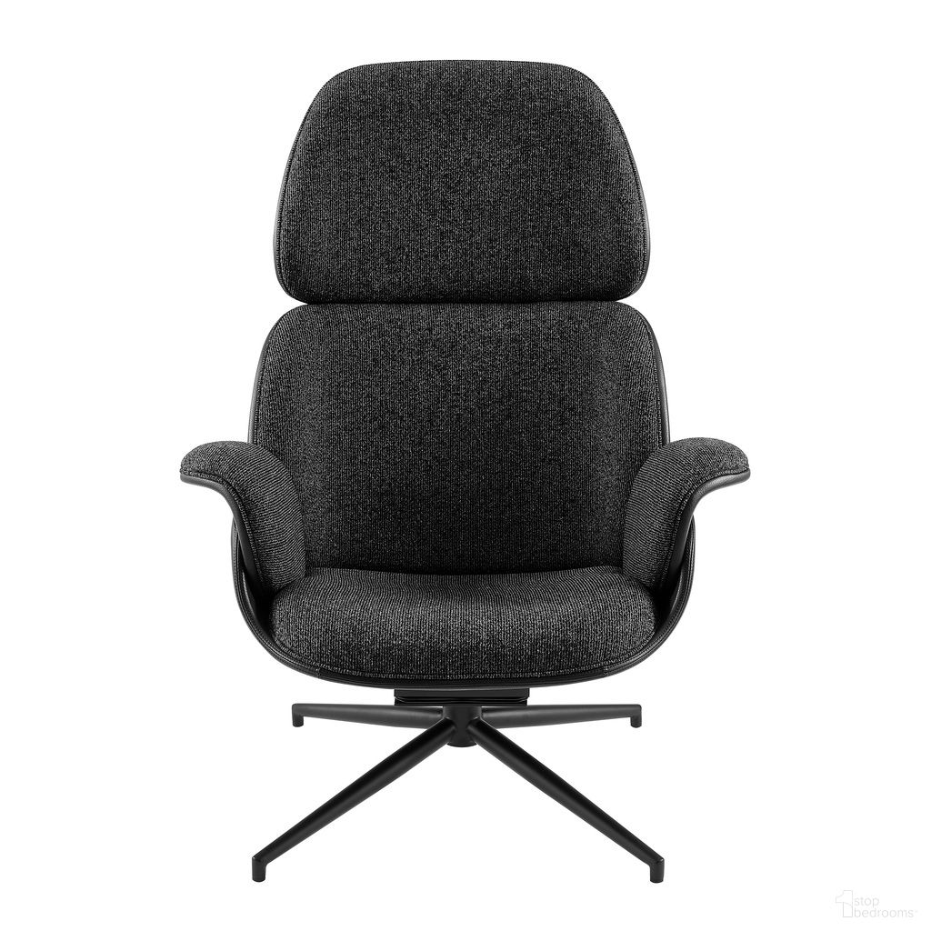 The appearance of Lennart Swivel Lounge Chair In Black and Matte Black designed by Euro Style in the modern / contemporary interior design. This black and matte black piece of furniture was selected by 1StopBedrooms from Lennart Collection to add a touch of cosiness and style into your home. Sku: 30346BLK-A;30346BLK-B. Material: Leather.