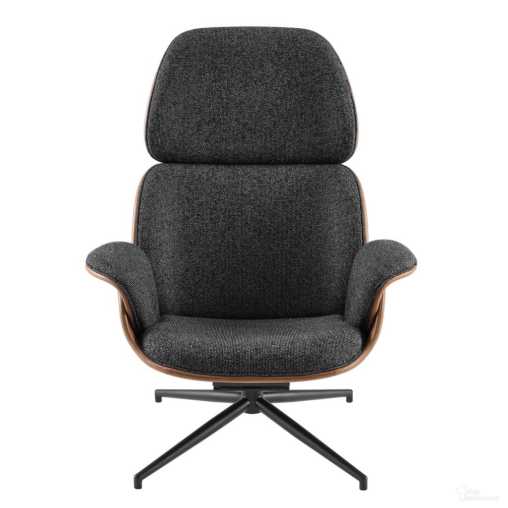 The appearance of Lennart Swivel Lounge Chair In Matte Black and Brown designed by Euro Style in the modern / contemporary interior design. This matte black and brown piece of furniture  was selected by 1StopBedrooms from Lennart Collection to add a touch of cosiness and style into your home. Sku: 30346BRN-A;30346BRN-B. Material: Leather.