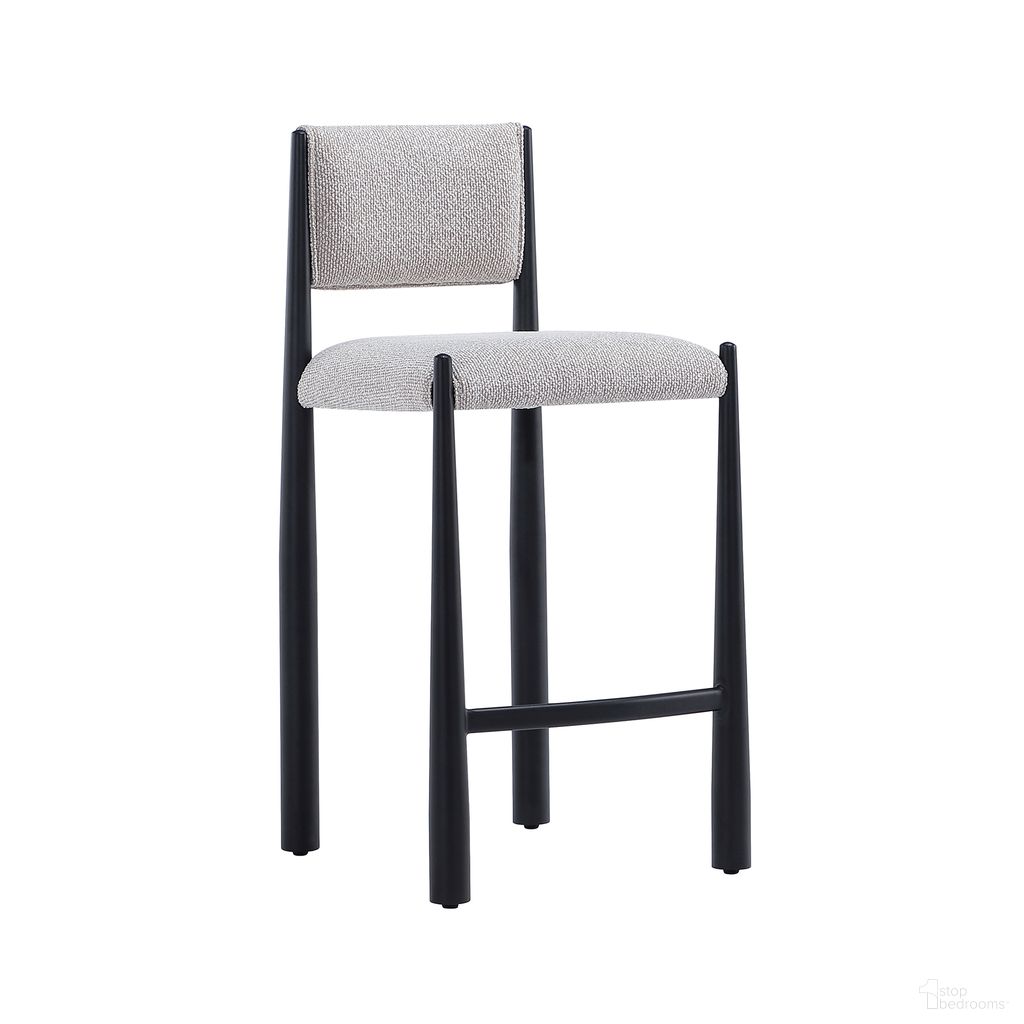 Lennor Boucle Metal Counter Stool In Champagne