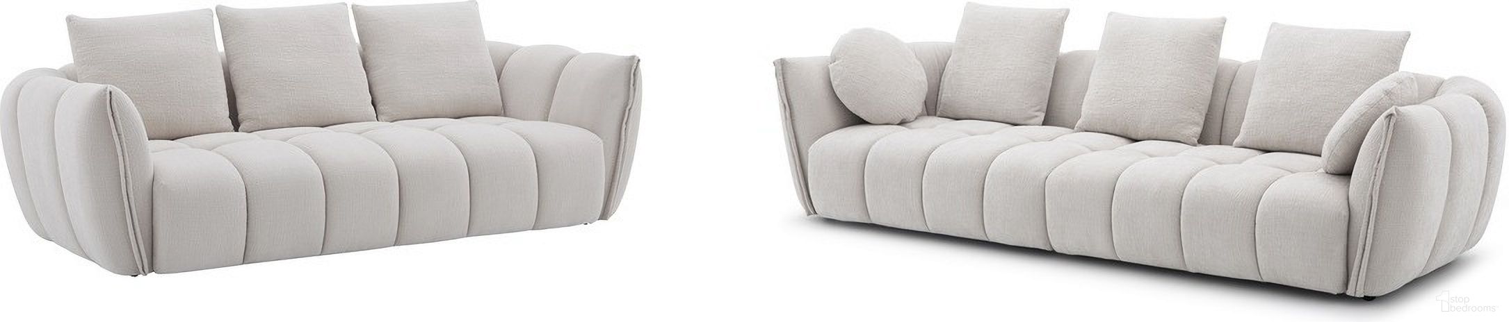 The appearance of Lennox Living Room Set In Off White designed by J&M in the modern / contemporary interior design. This off white piece of furniture was selected by 1StopBedrooms from Lennox Collection to add a touch of cosiness and style into your home. Sku: 16441-S;16441-L. Material: Fabric.
