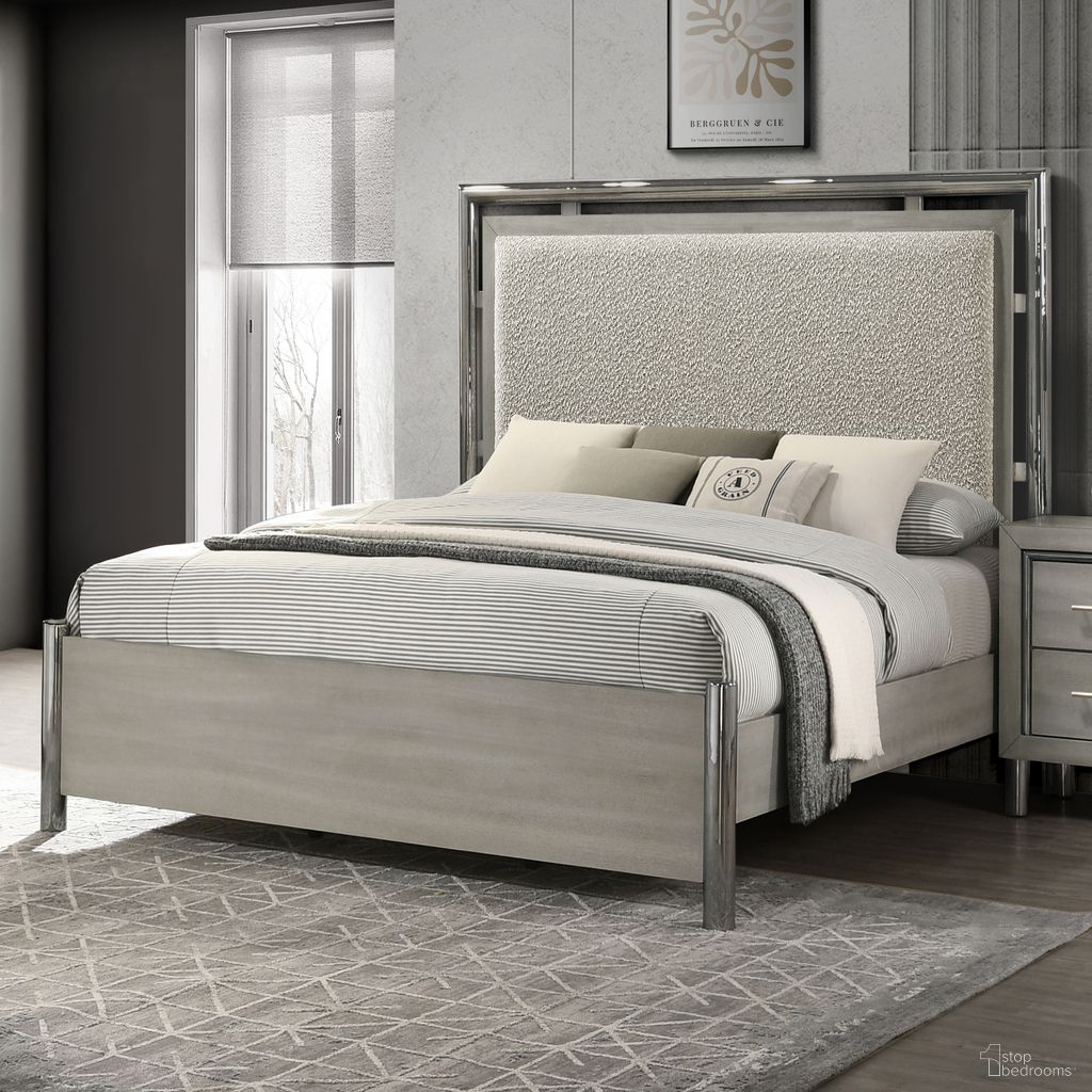 The appearance of Lennox Queen Bed In Gray and Silver designed by New Classic in the modern / contemporary interior design. This gray/silver piece of furniture was selected by 1StopBedrooms from Lennox Collection to add a touch of cosiness and style into your home. Sku: B1248-315;B1248-335. Material: Wood. Bed Size: Queen.