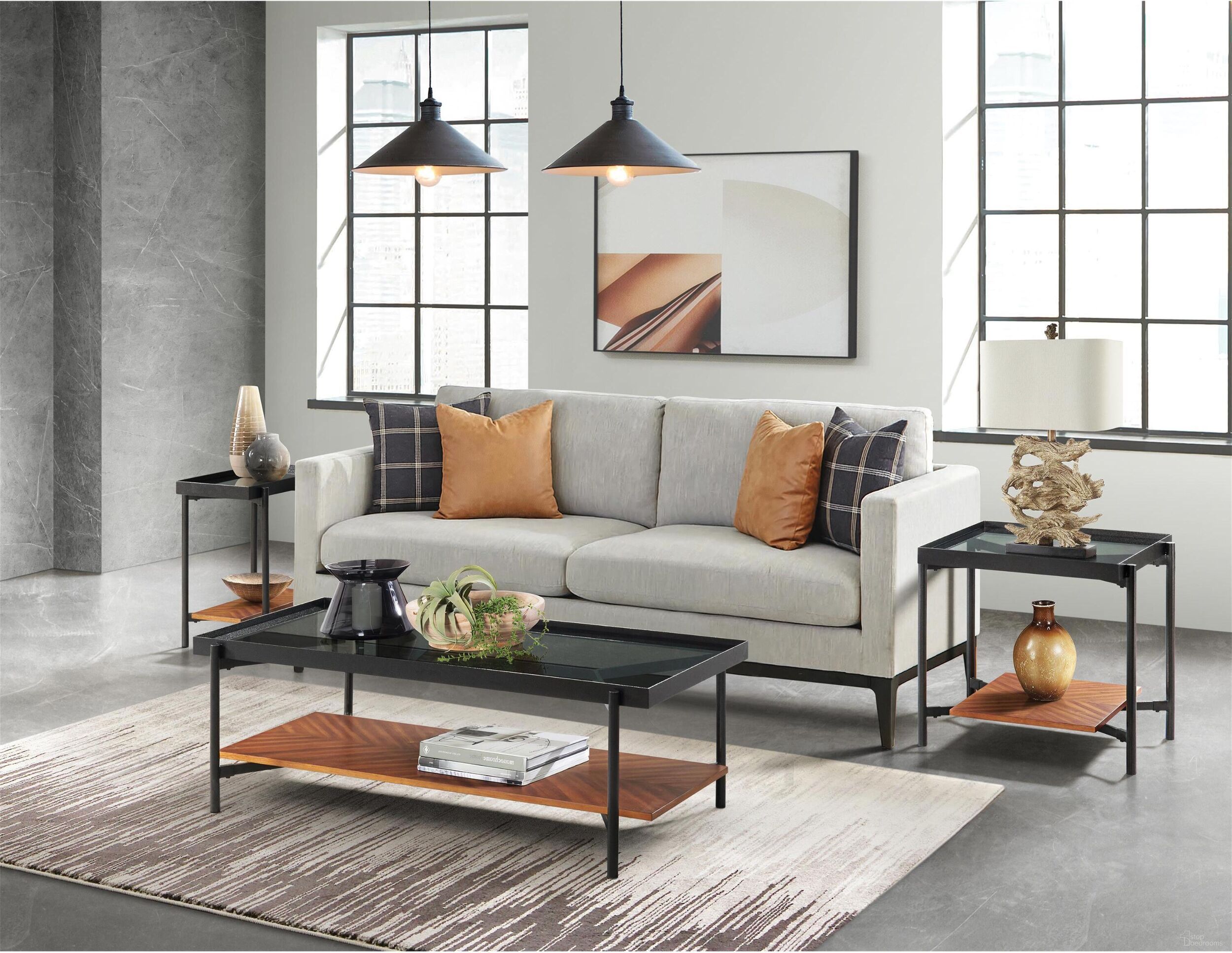 The appearance of Lennox Rectangular Occasional Table Set In Rosewood designed by Riverside Furniture in the modern / contemporary interior design. This rosewood piece of furniture  was selected by 1StopBedrooms from Lennox Collection to add a touch of cosiness and style into your home. Sku: 31502;31509. Material: Metal.