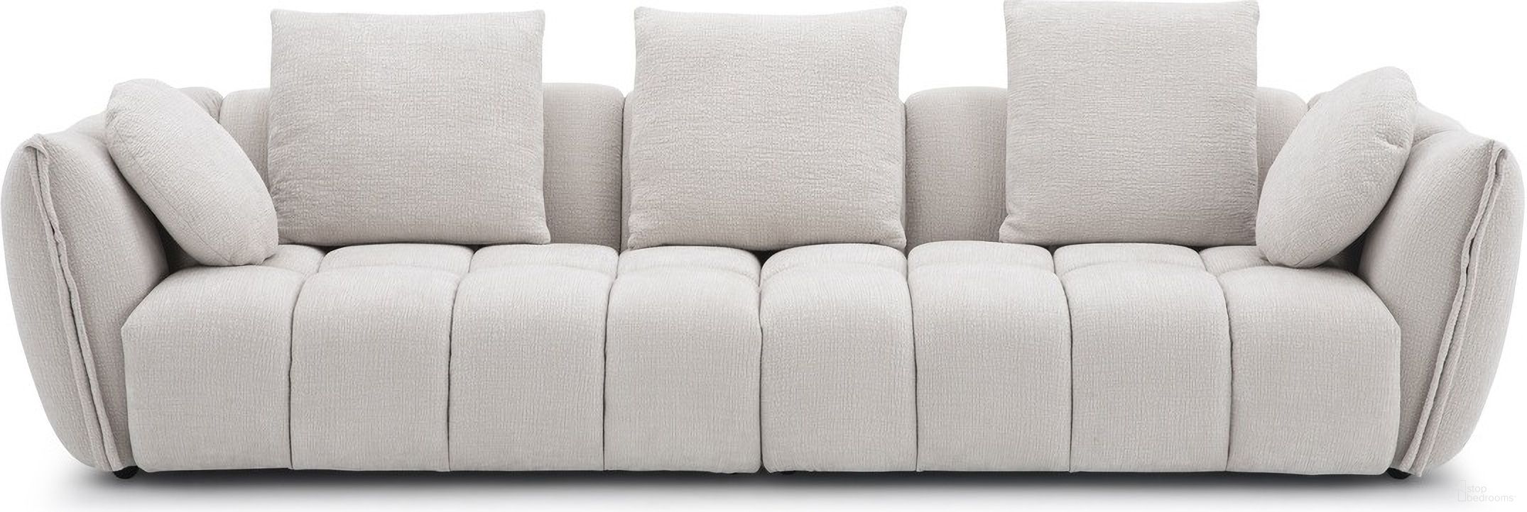 The appearance of Lennox Sofa In Off White designed by J&M in the modern / contemporary interior design. This off white piece of furniture was selected by 1StopBedrooms from Lennox Collection to add a touch of cosiness and style into your home. Sku: 16441-S. Material: Fabric.