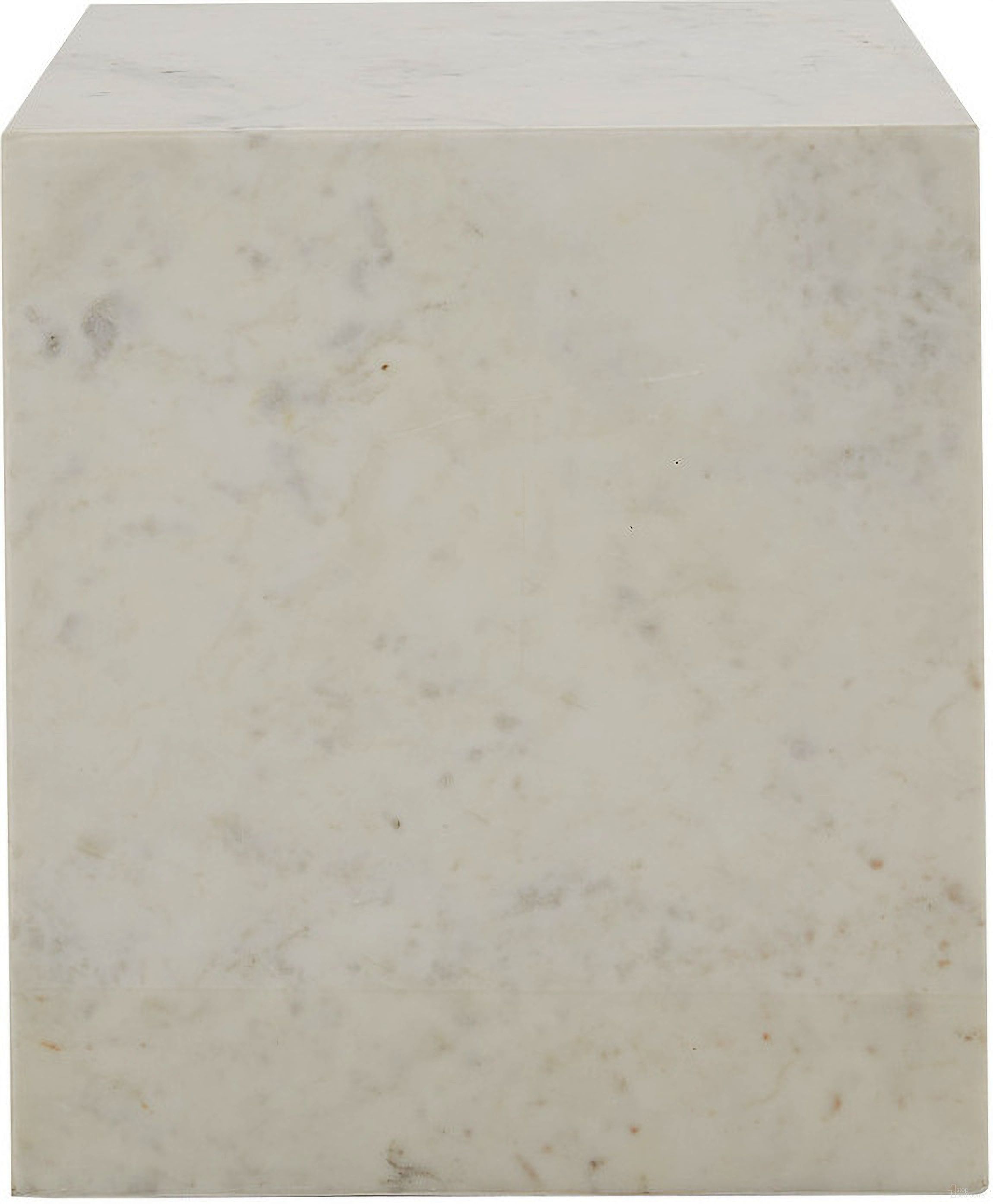 Lennox Solid Square 20 Inch End Table In White